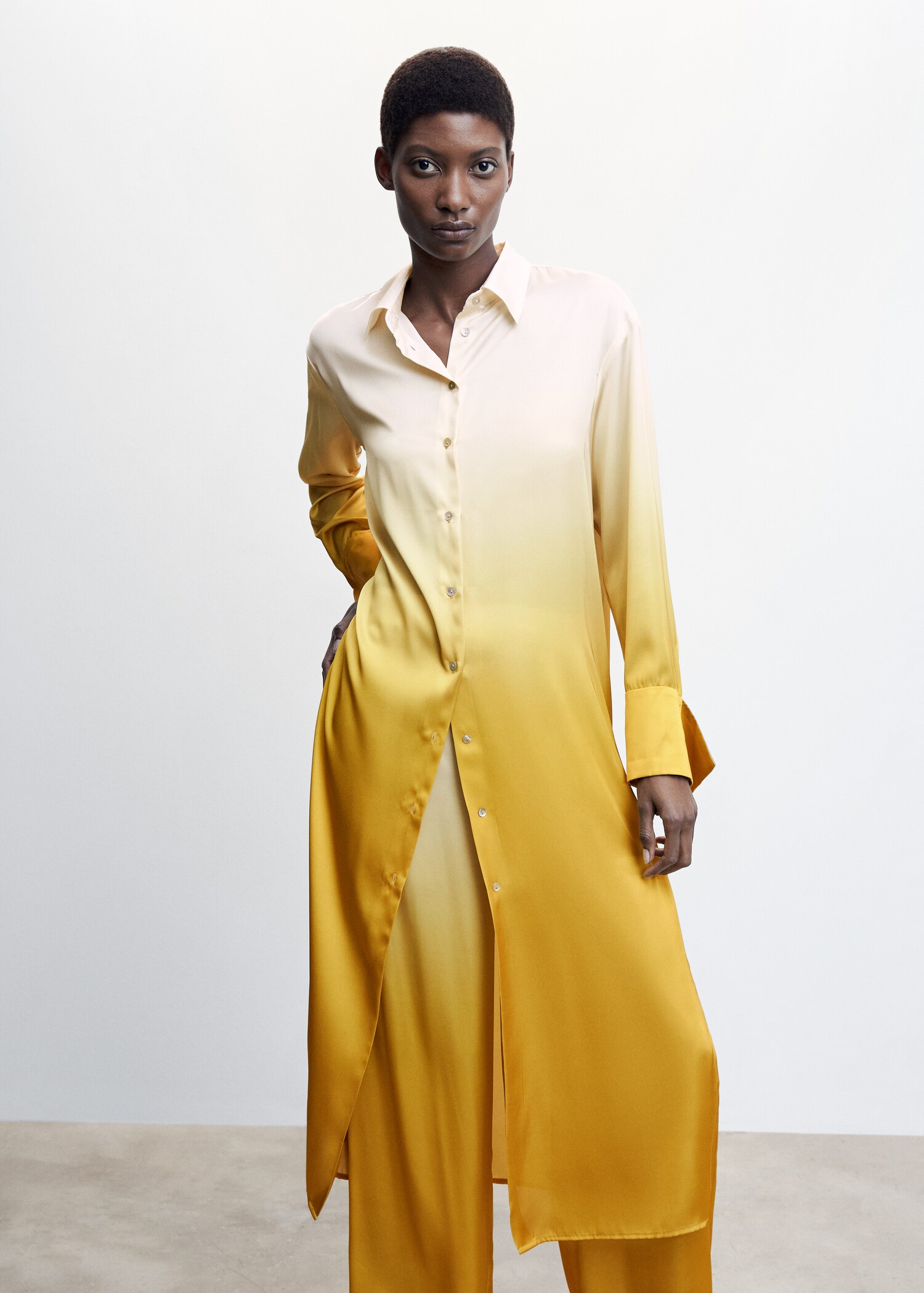 Gradient satin trousers - Details of the article 1
