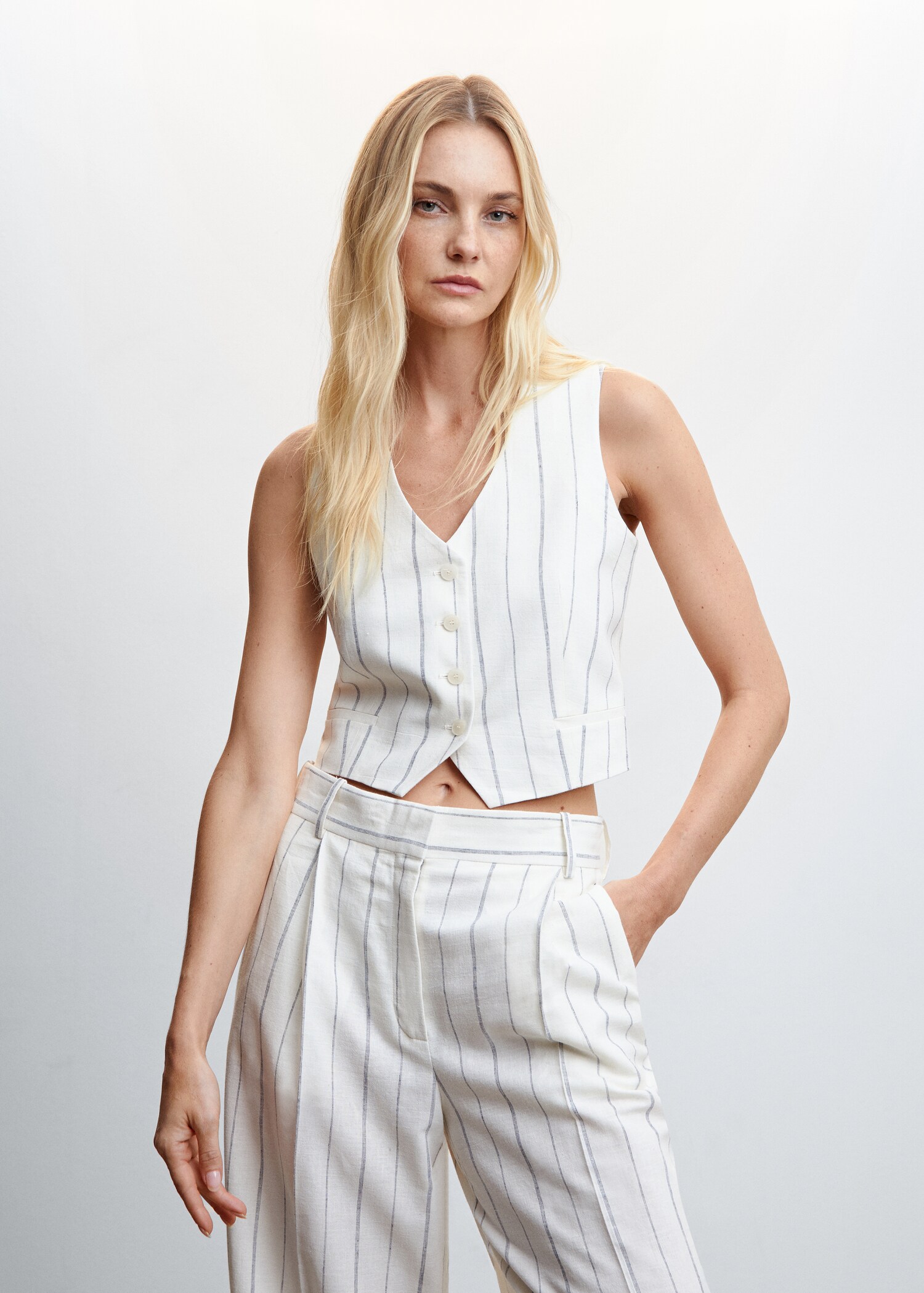 Striped suit vest - Medium plane