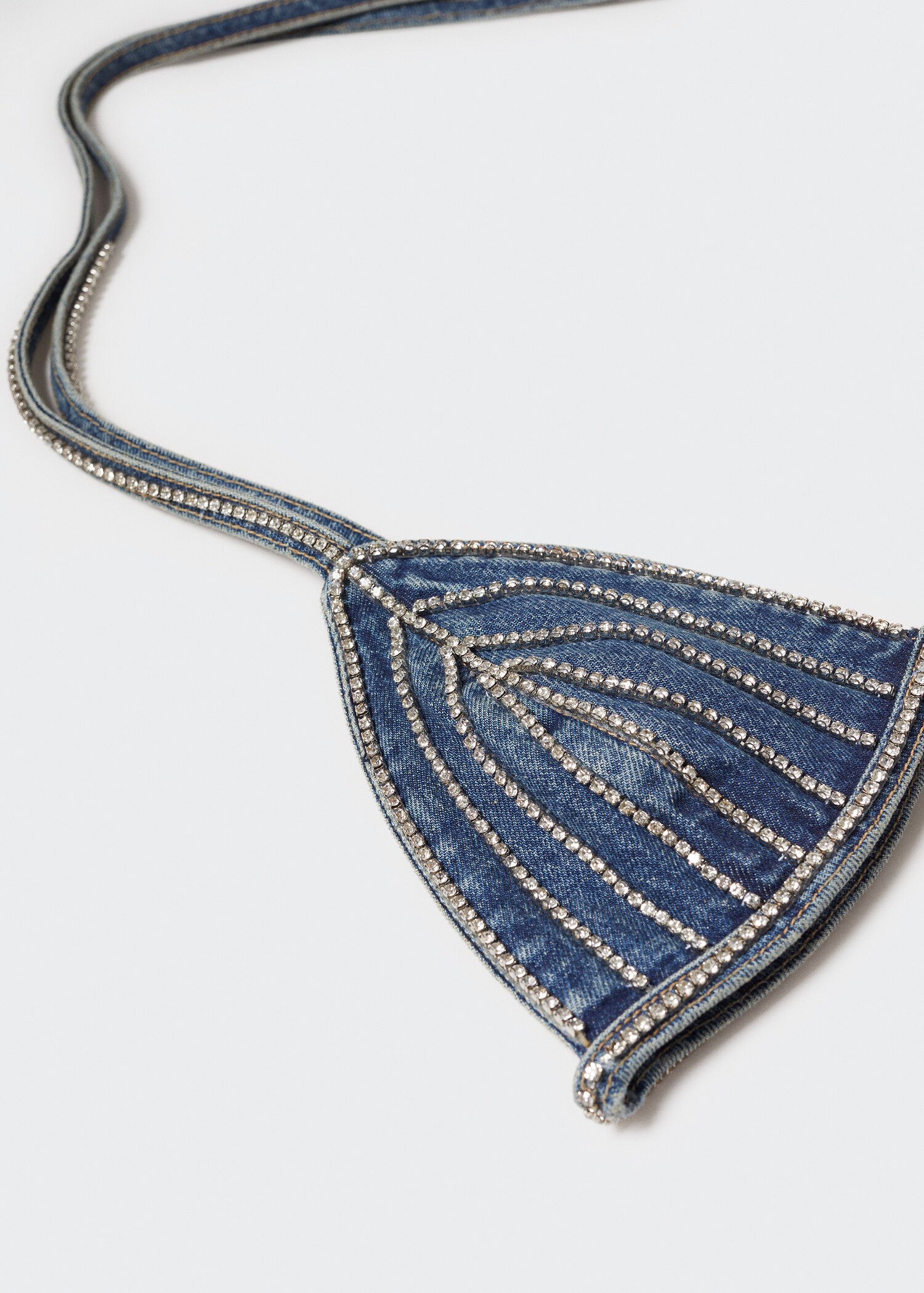 Rhinestone denim top - Details of the article 8