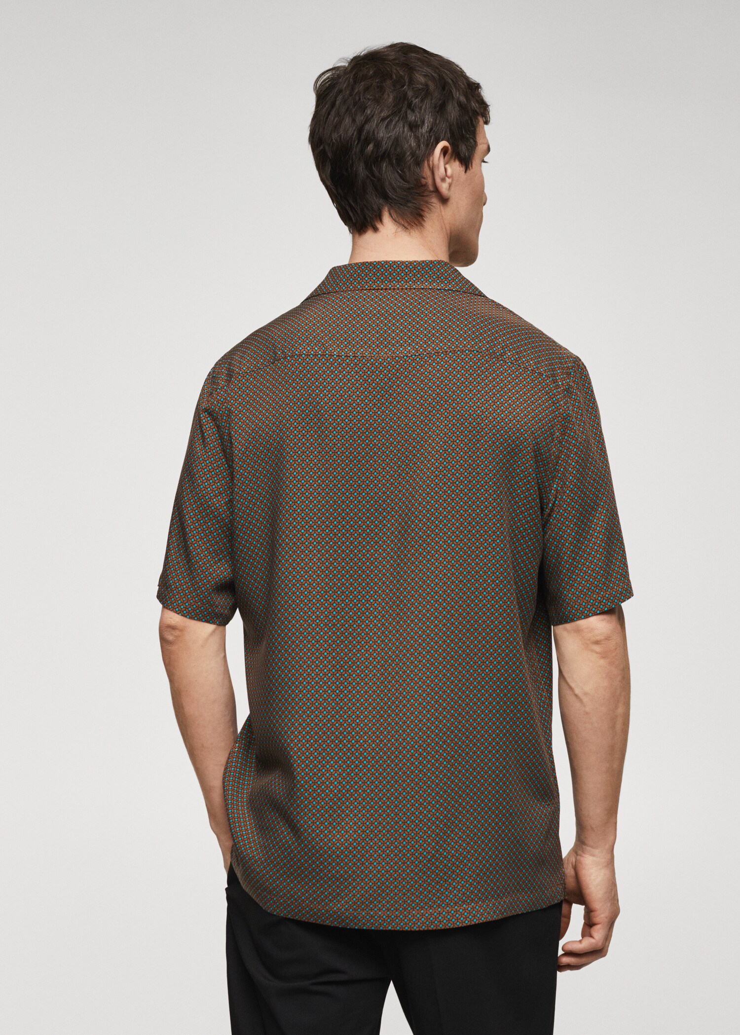 Printed short-sleeved shirt - Reverse of the article
