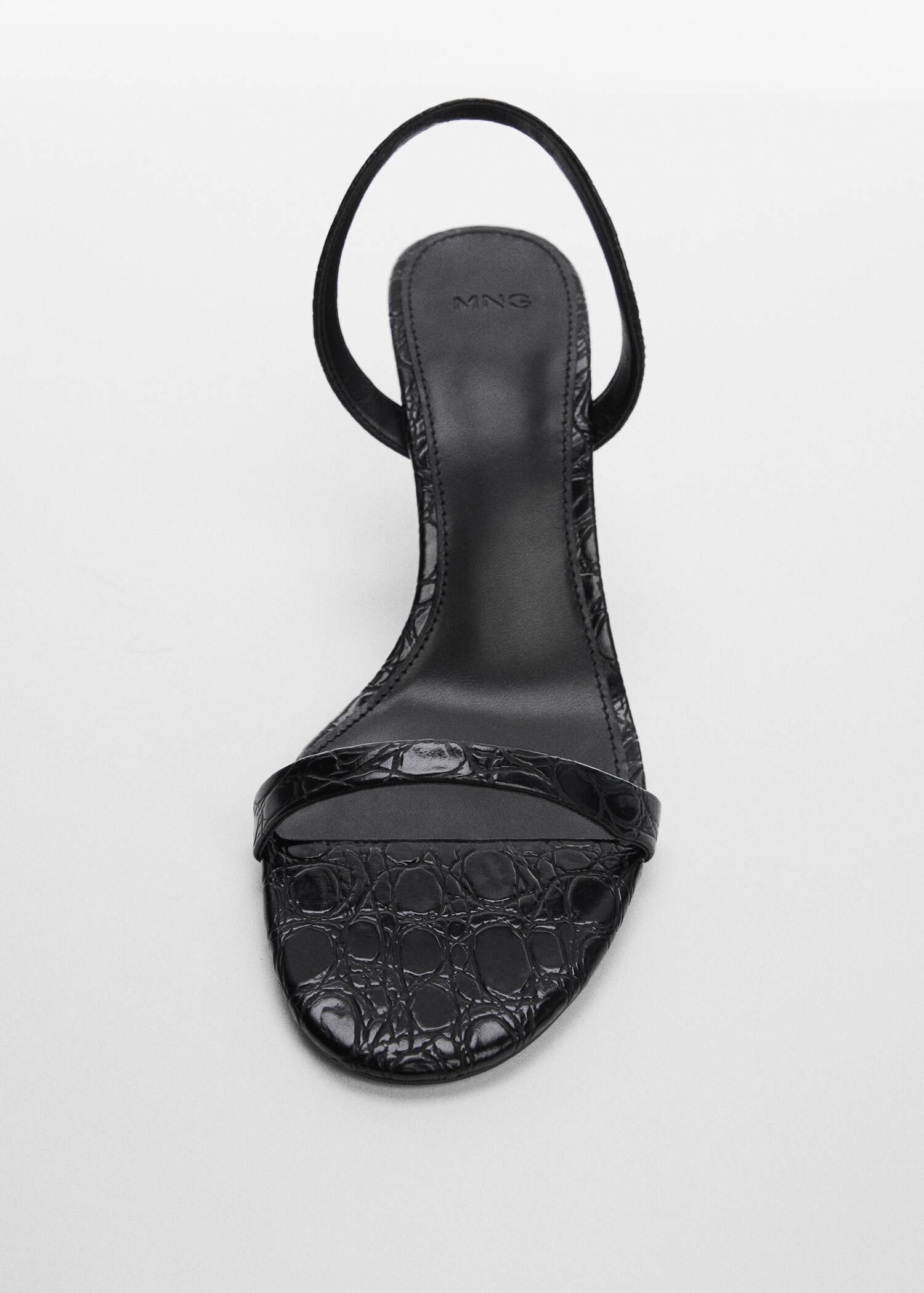 Heel croc-effect sandals - Details of the article 2