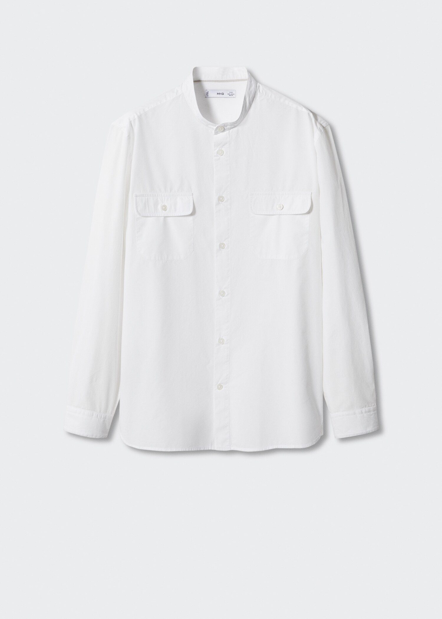 Slim fit pamučna košulja s kineskim ovratnikom - Artikl bez modela