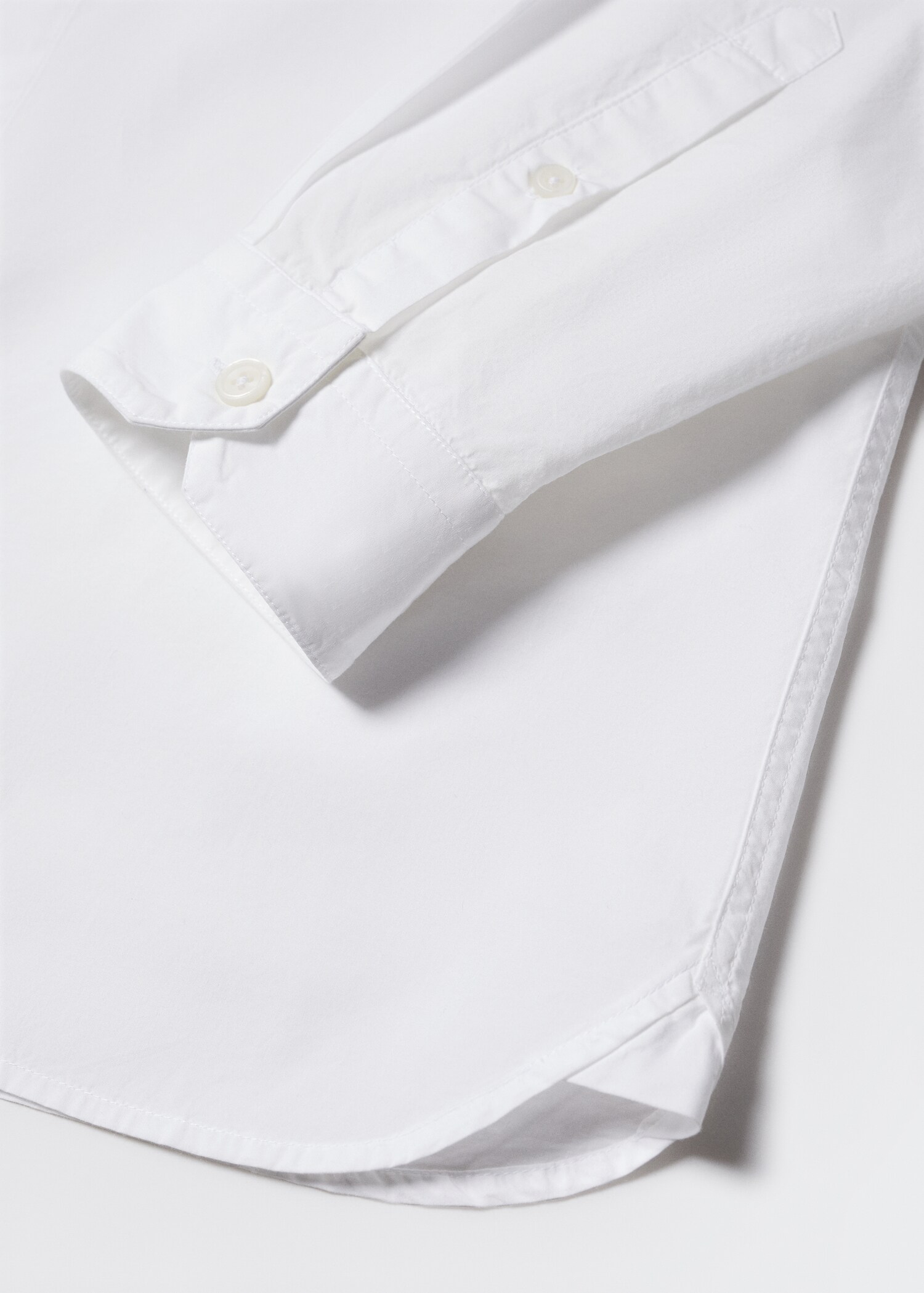 Slim fit pamučna košulja s kineskim ovratnikom - Detalji artikla 8