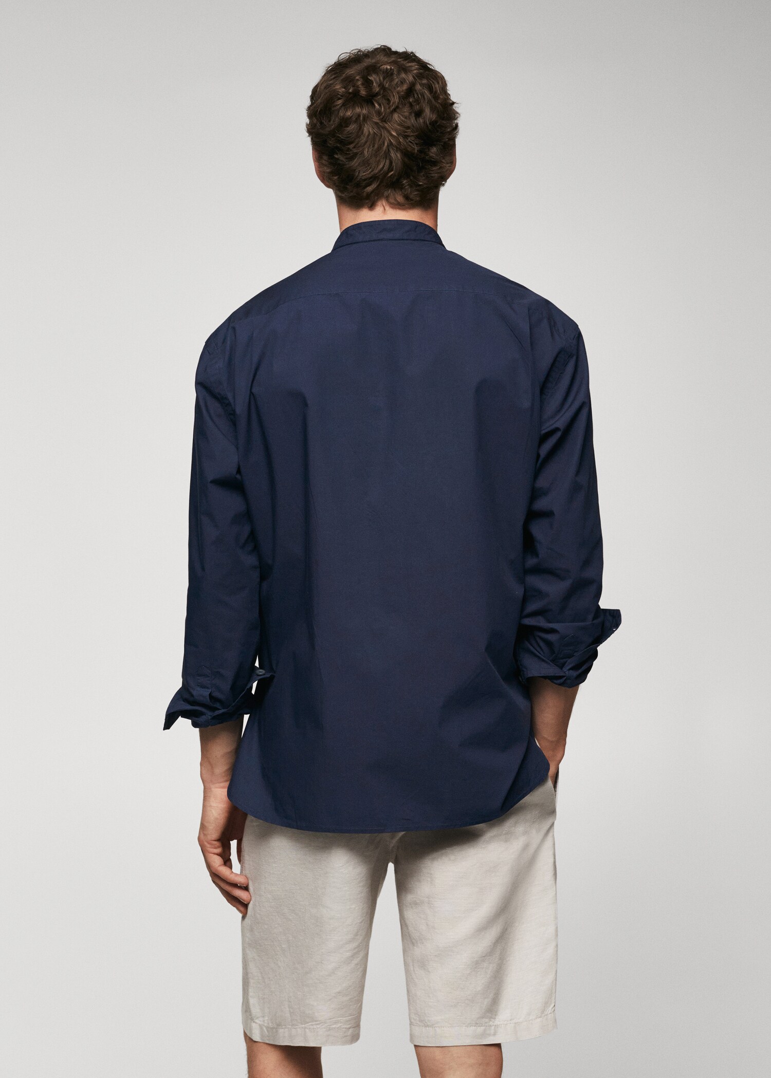 Camisa slim fit Mao cotó - Revers de l'article