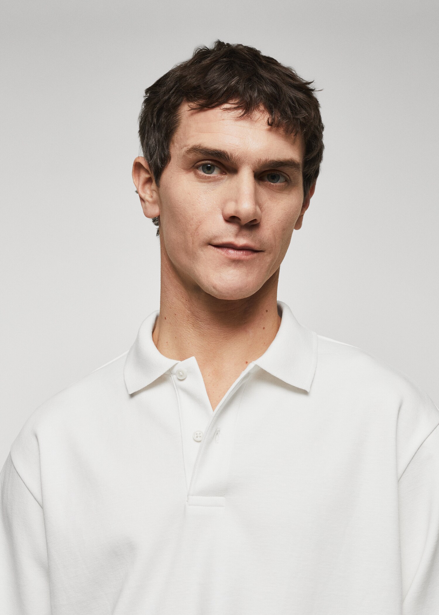 Long sleeves cotton polo - Details of the article 2