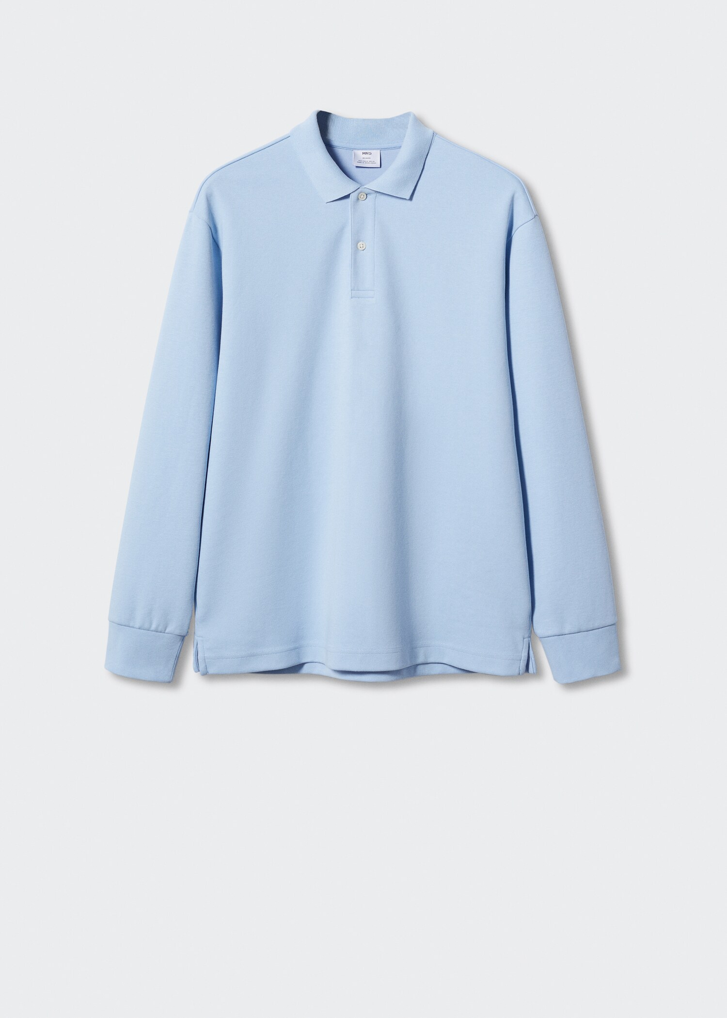 Langärmliges Baumwoll-Poloshirt - Artikel ohne Model