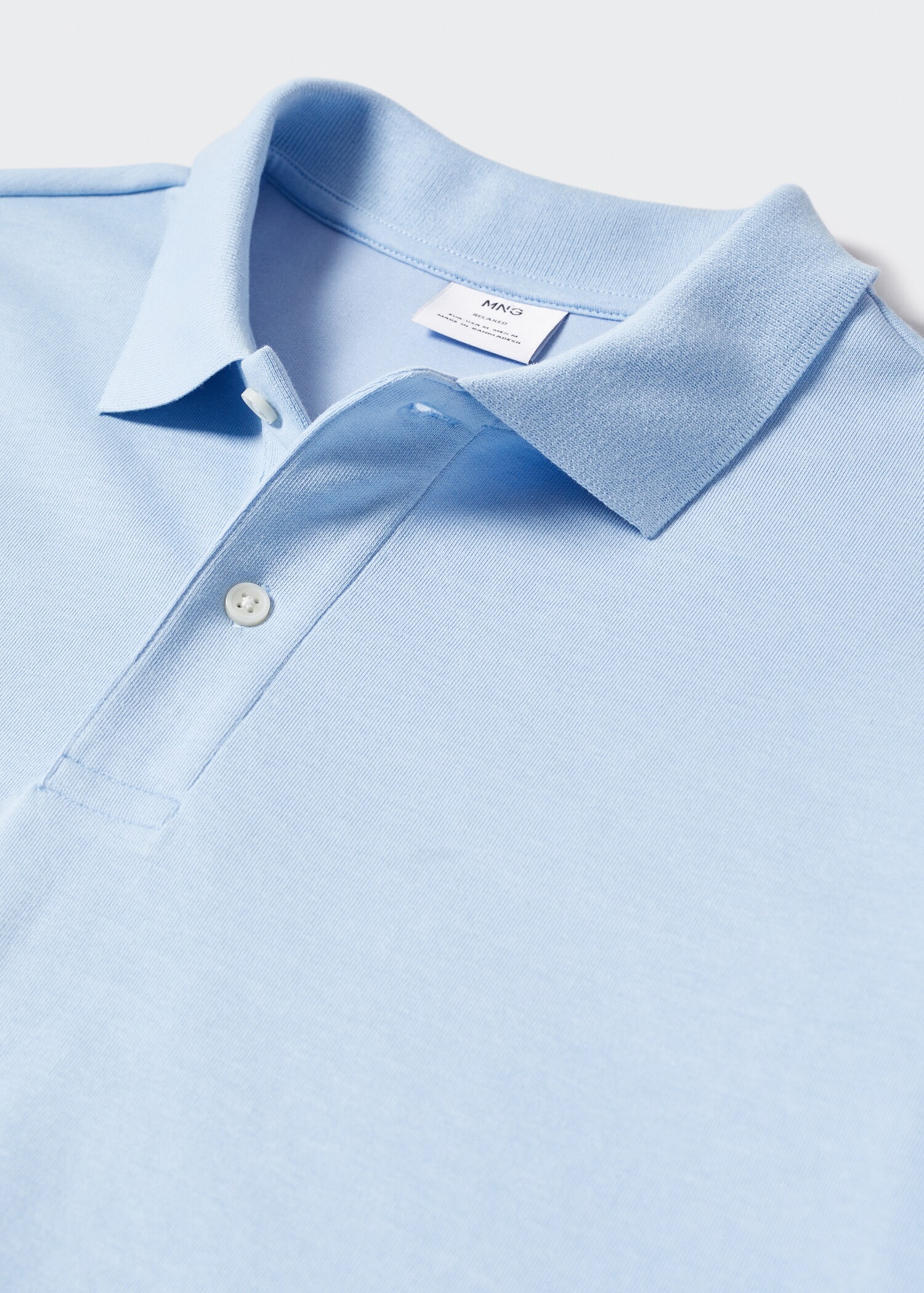 Langärmliges Baumwoll-Poloshirt - Detail des Artikels 8