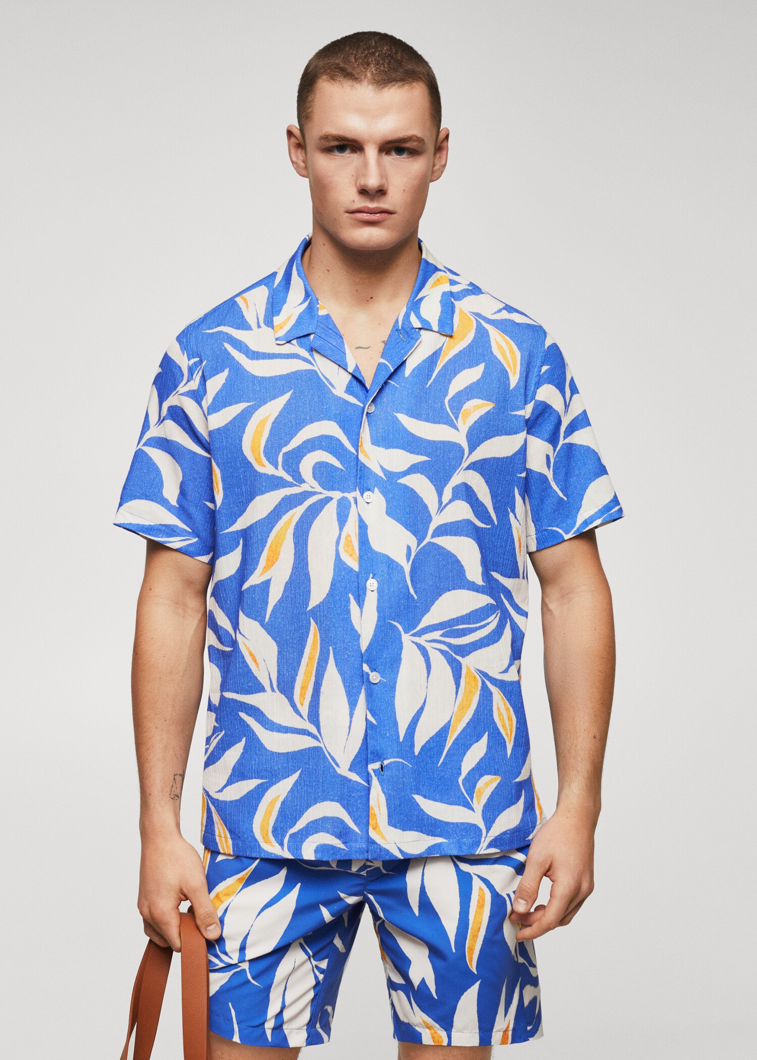Hawaiian print cotton shirt - Medium plane