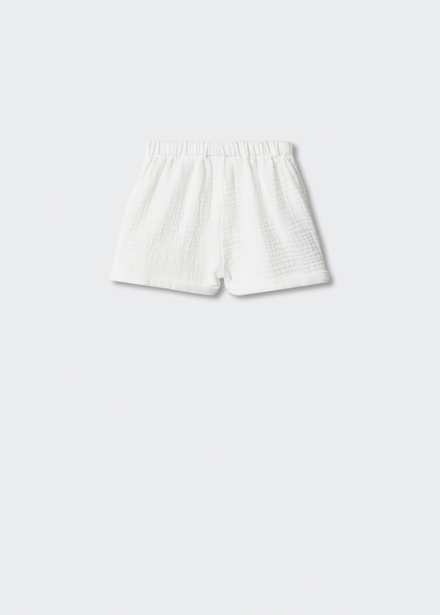 Buttoned cotton shorts - Reverse of the article