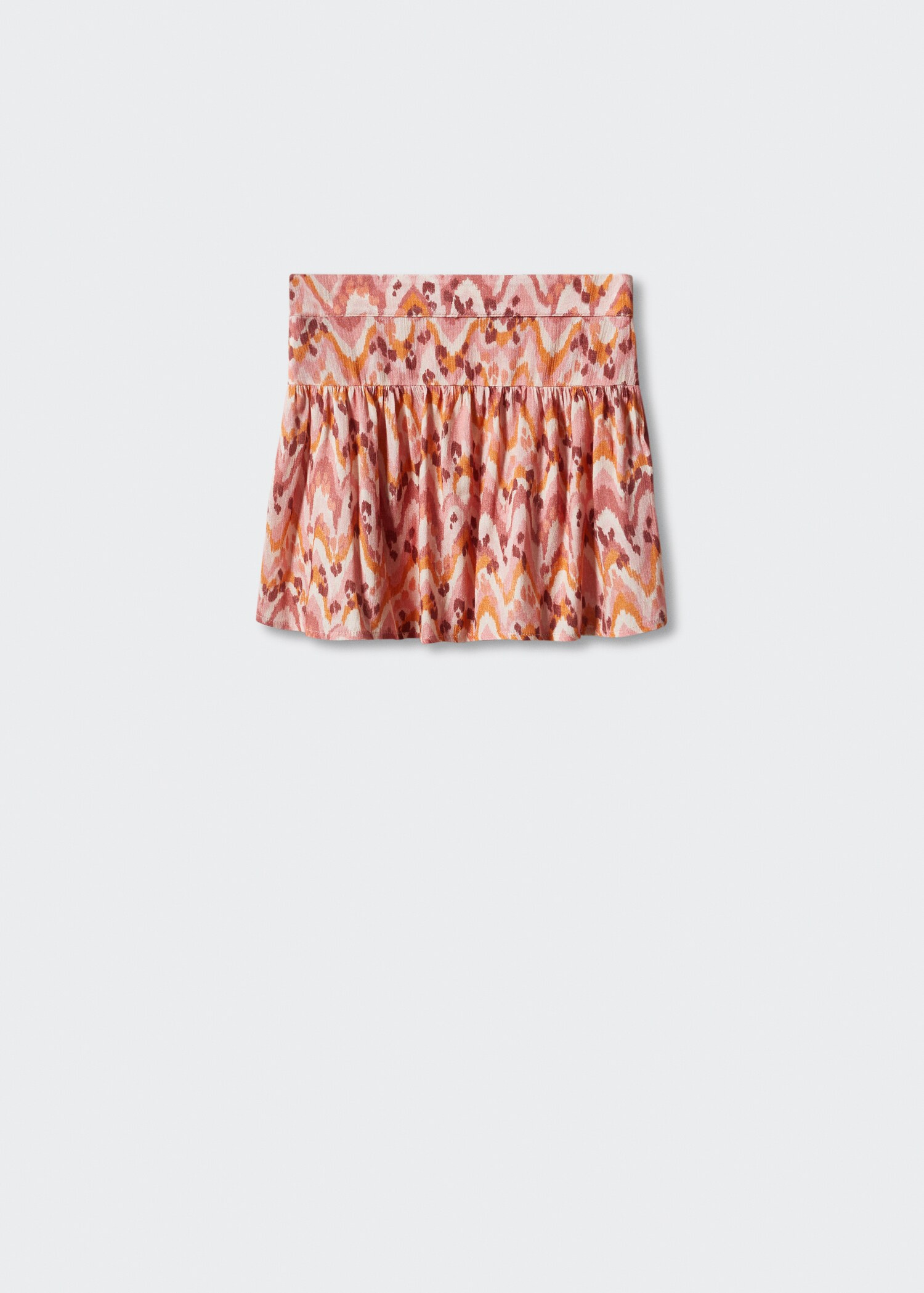 Falda estampada pliegues - Reverso del artículo