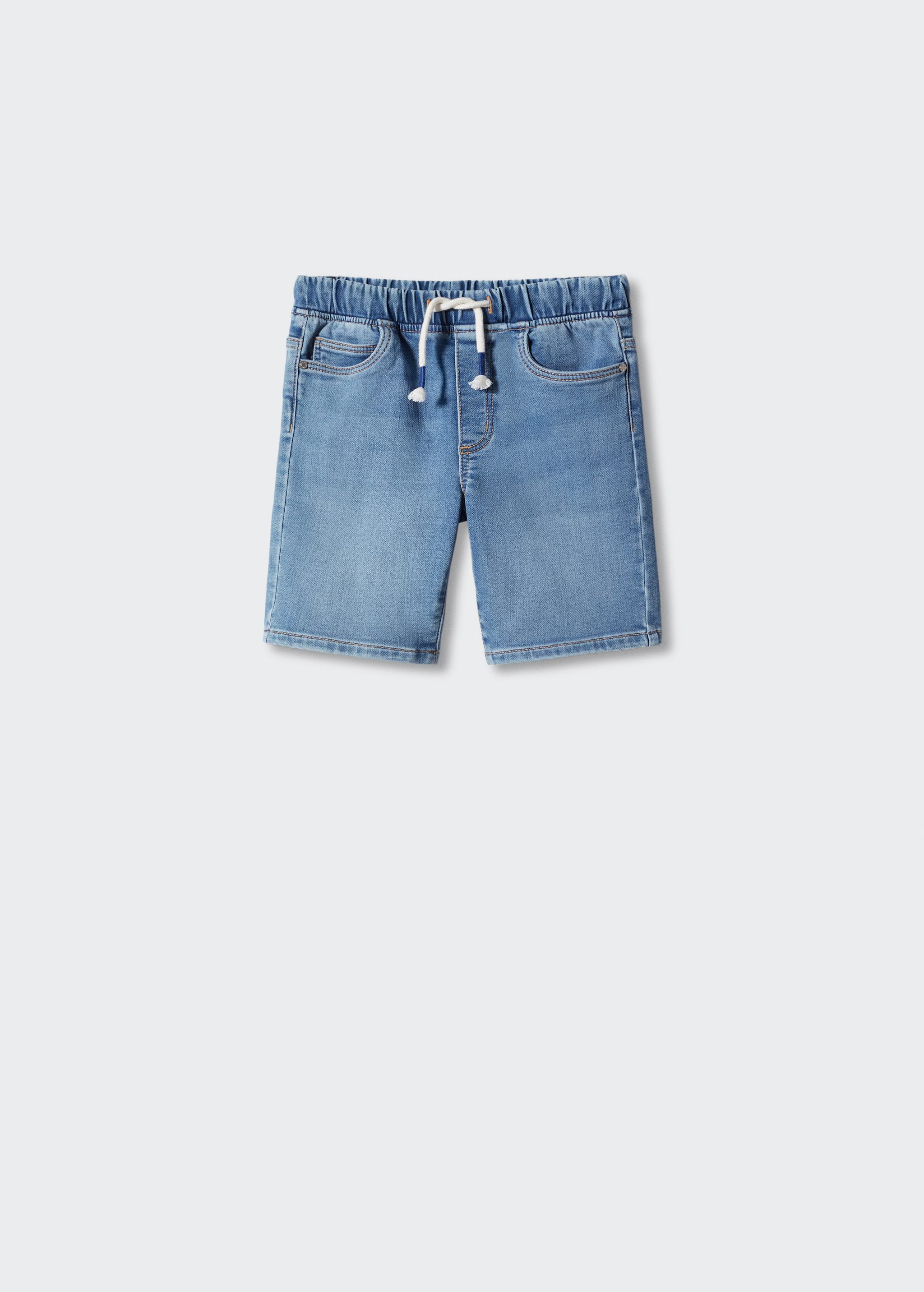 Comfy-fit denim Bermuda shorts - Article without model