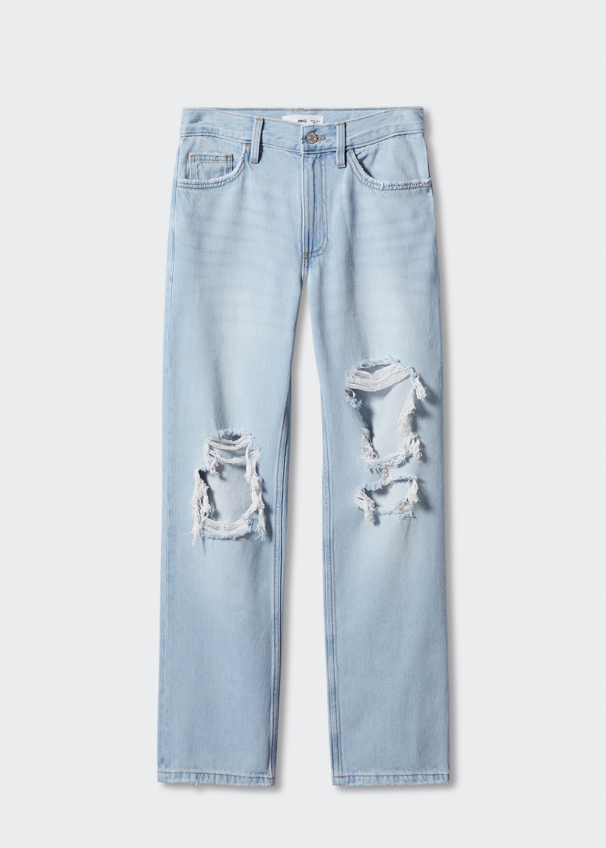 Ripped straight jeans - Article without model