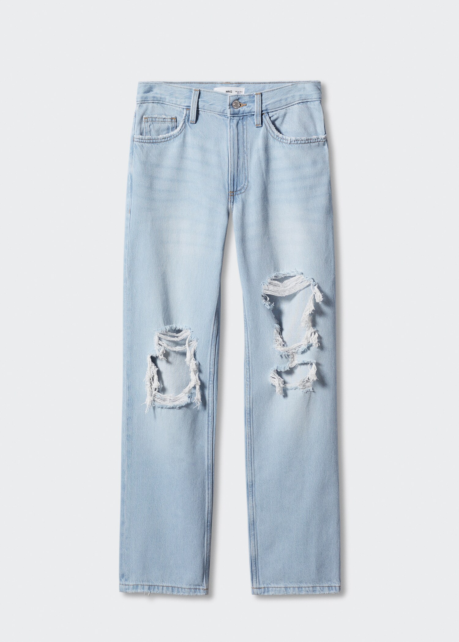 Ripped straight jeans - Article without model