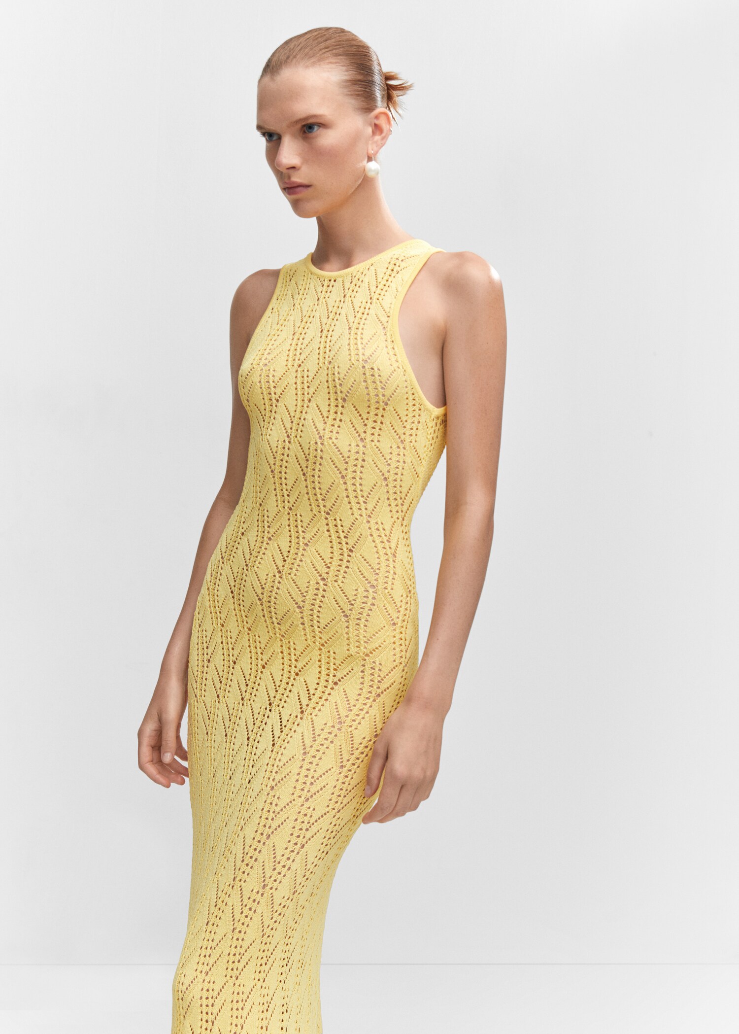 Open-work long dress - Medium plane