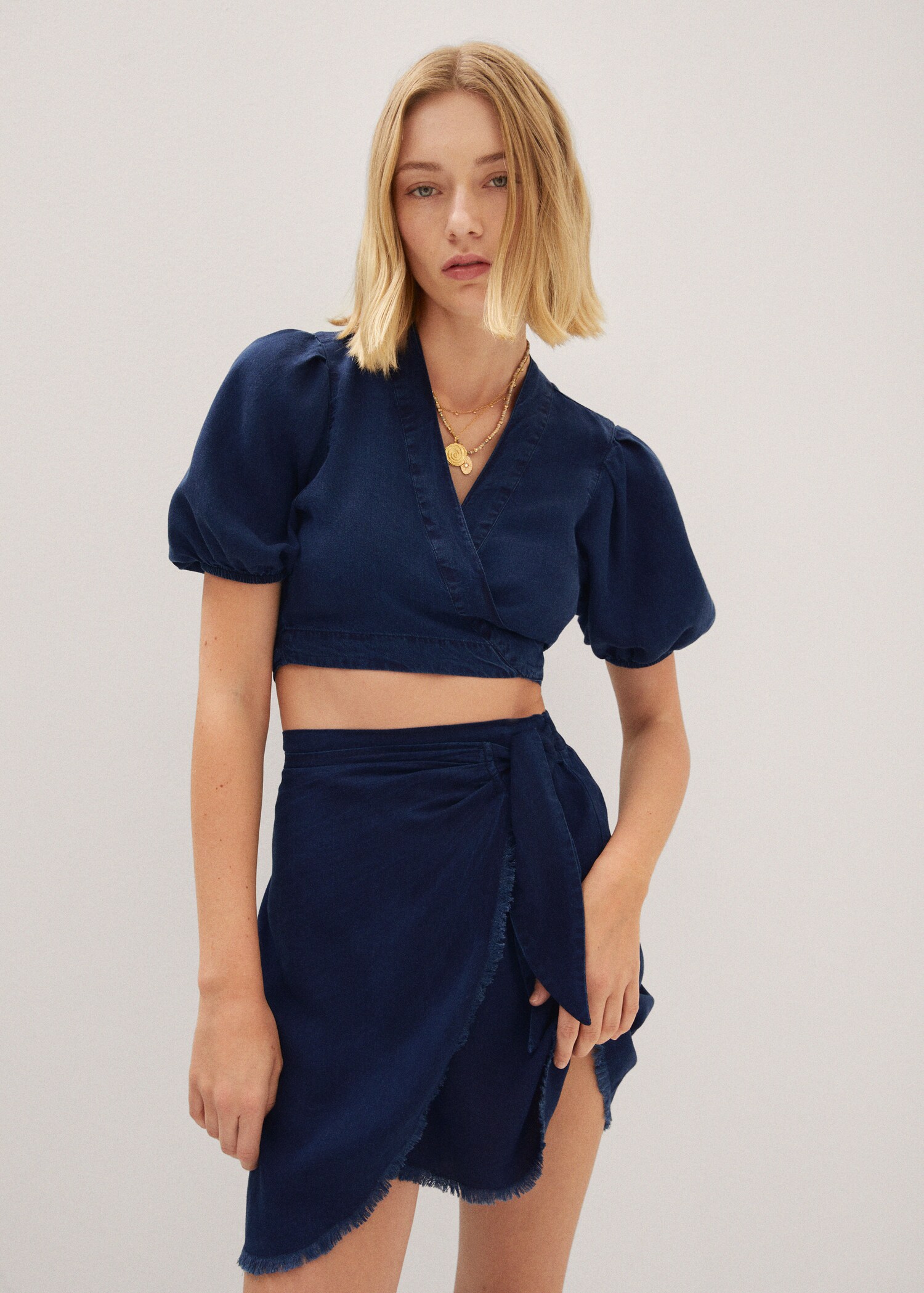 Lyocell wrap top - Medium plane