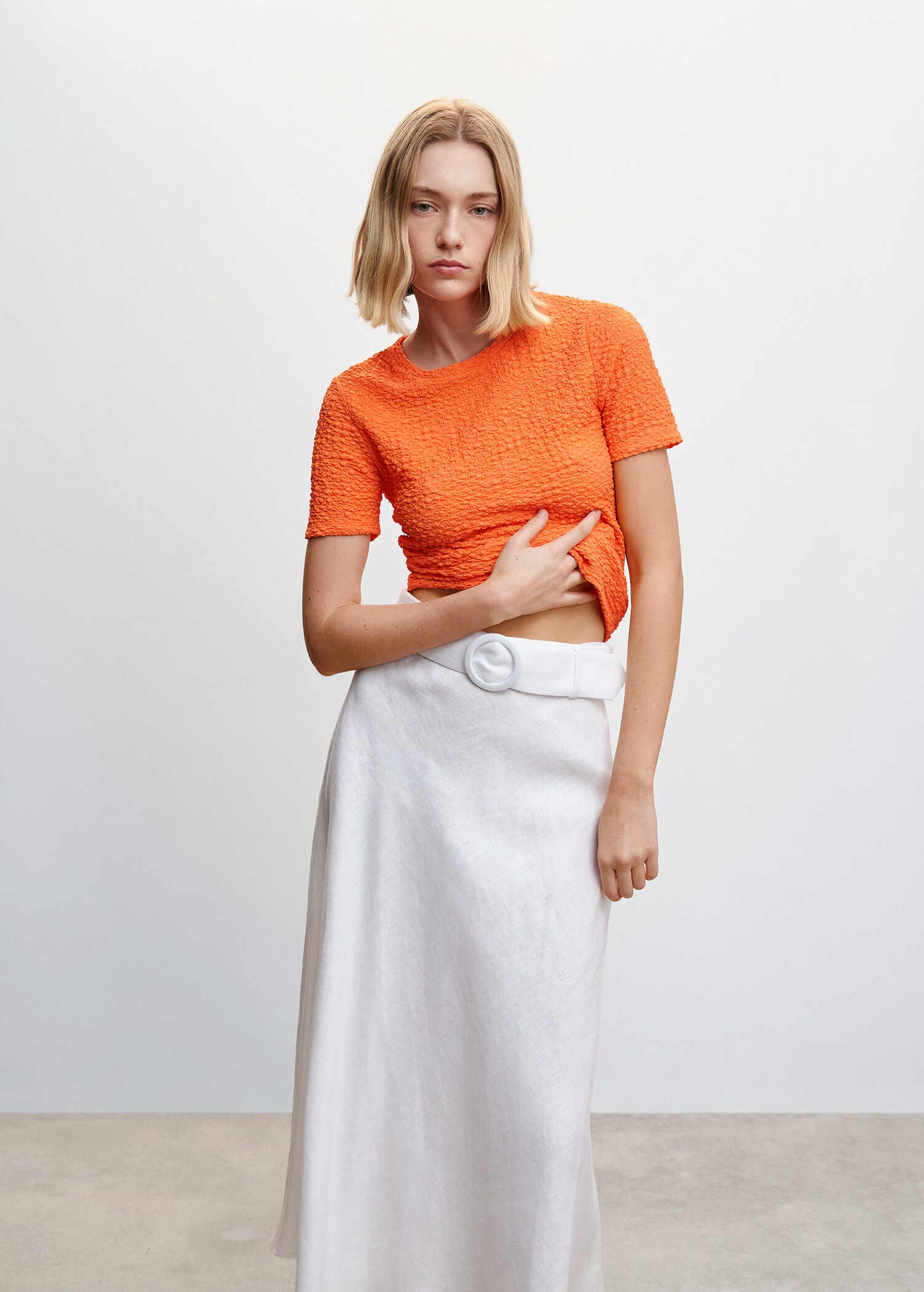 Textured t-shirt - Medium plane