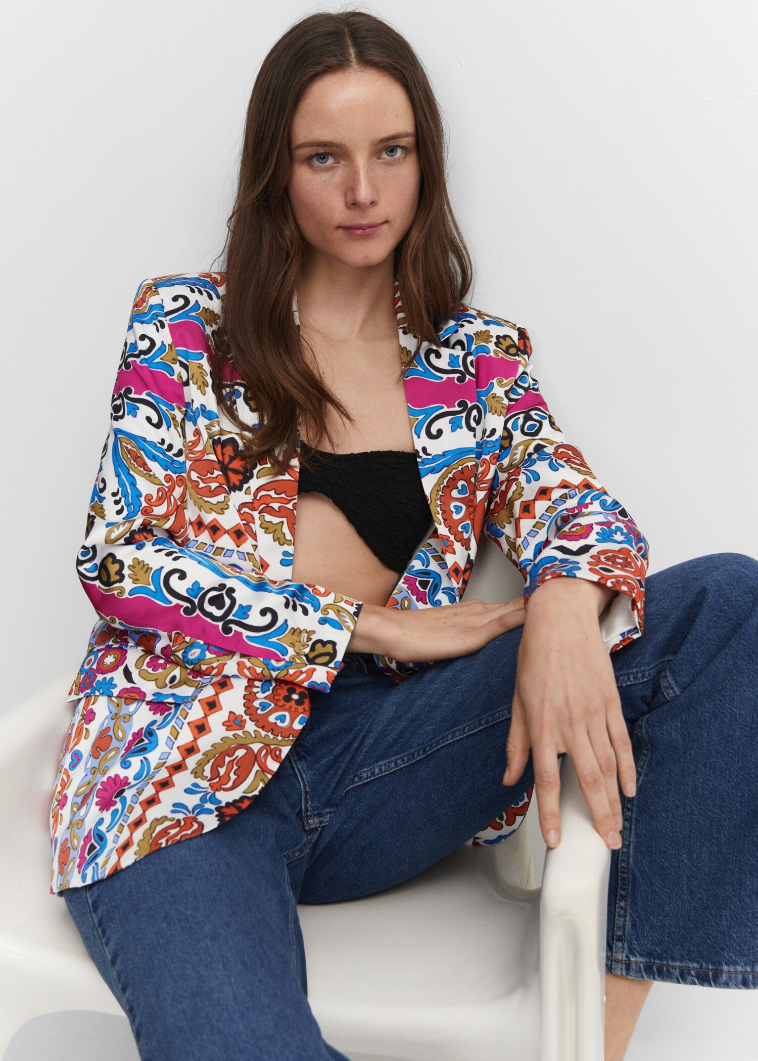 Americana satinada estampada - Detalle del artículo 2