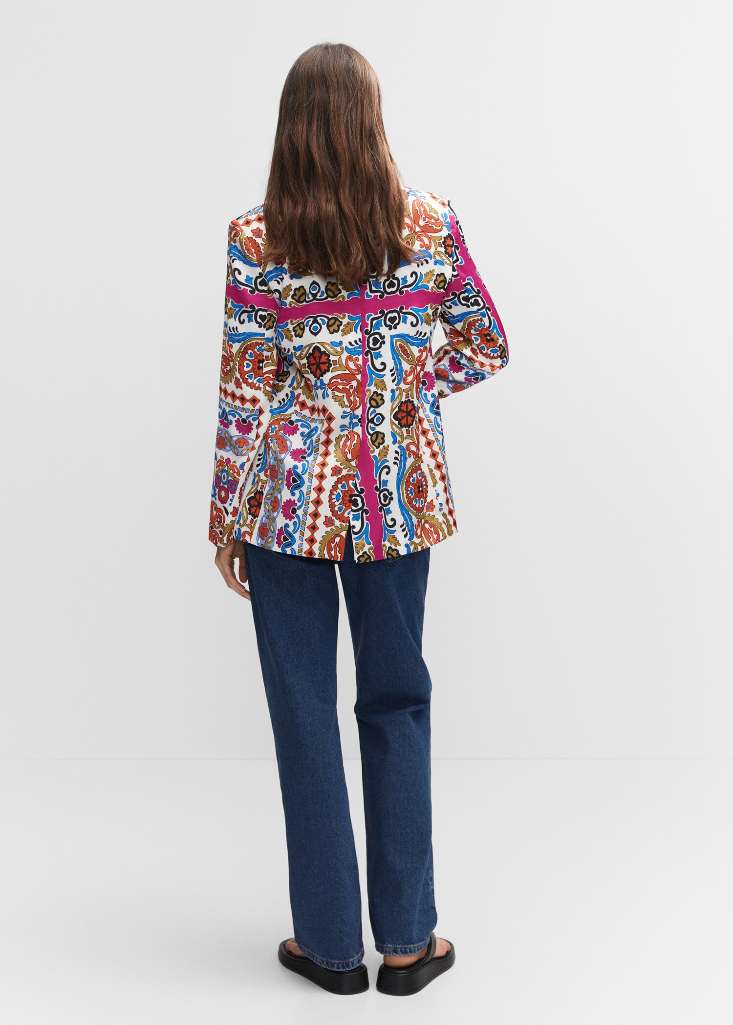 Americana satinada estampada - Reverso del artículo