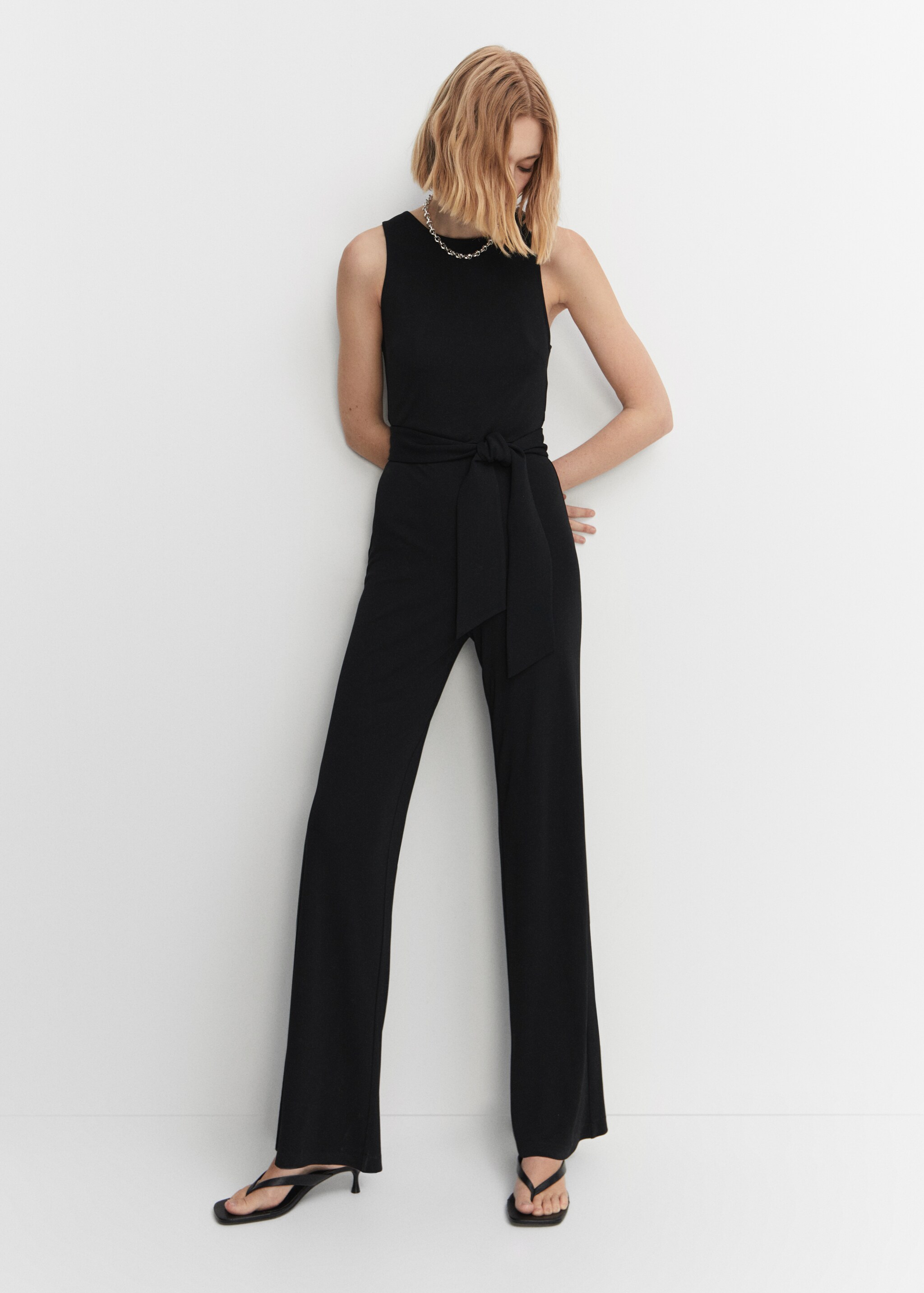 Bow long jumpsuit - Details of the article 2
