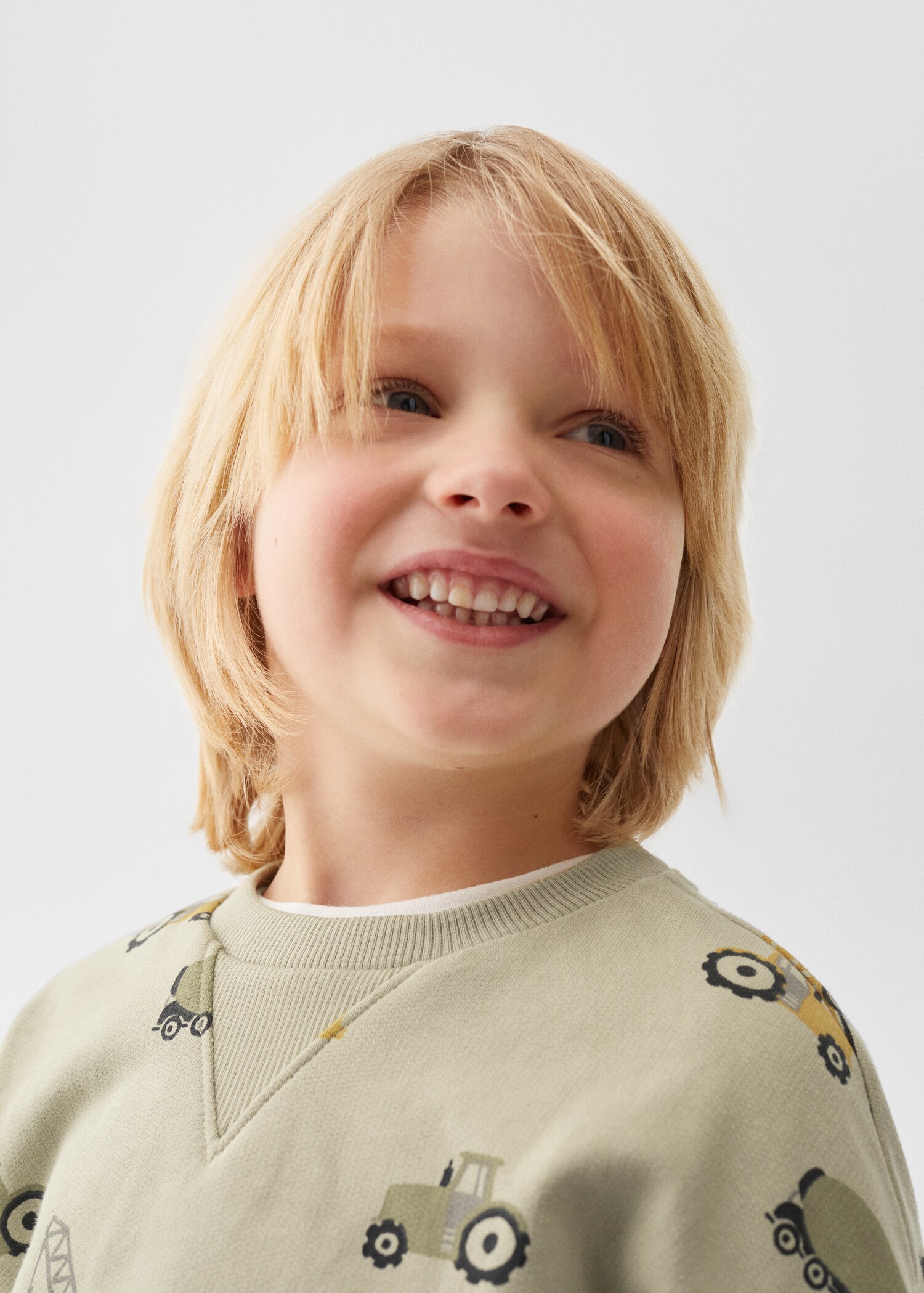 Gemustertes Baumwoll-Sweatshirt - Detail des Artikels 1