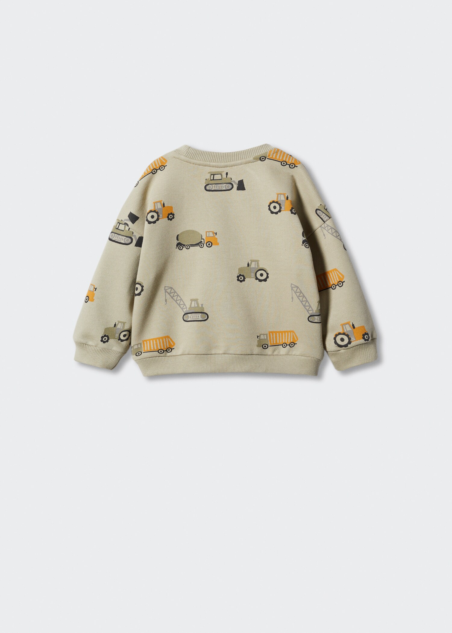 Gemustertes Baumwoll-Sweatshirt - Rückseite des Artikels