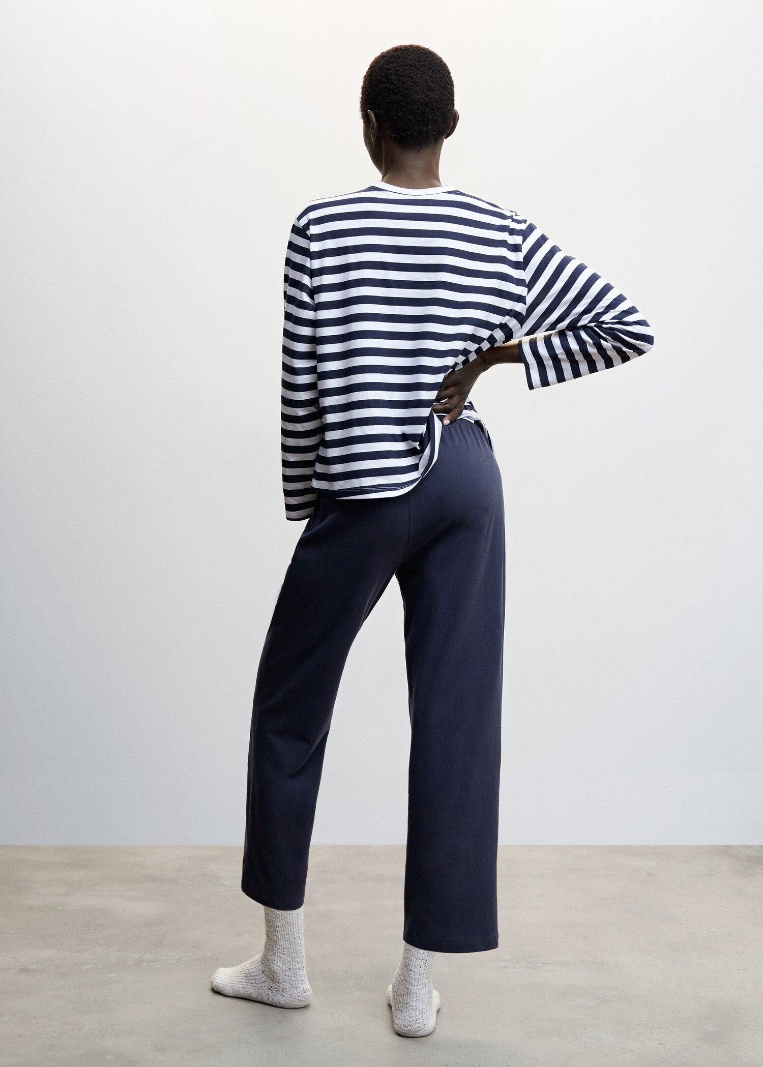 Pantalon maille coton lin - Verso de l’article
