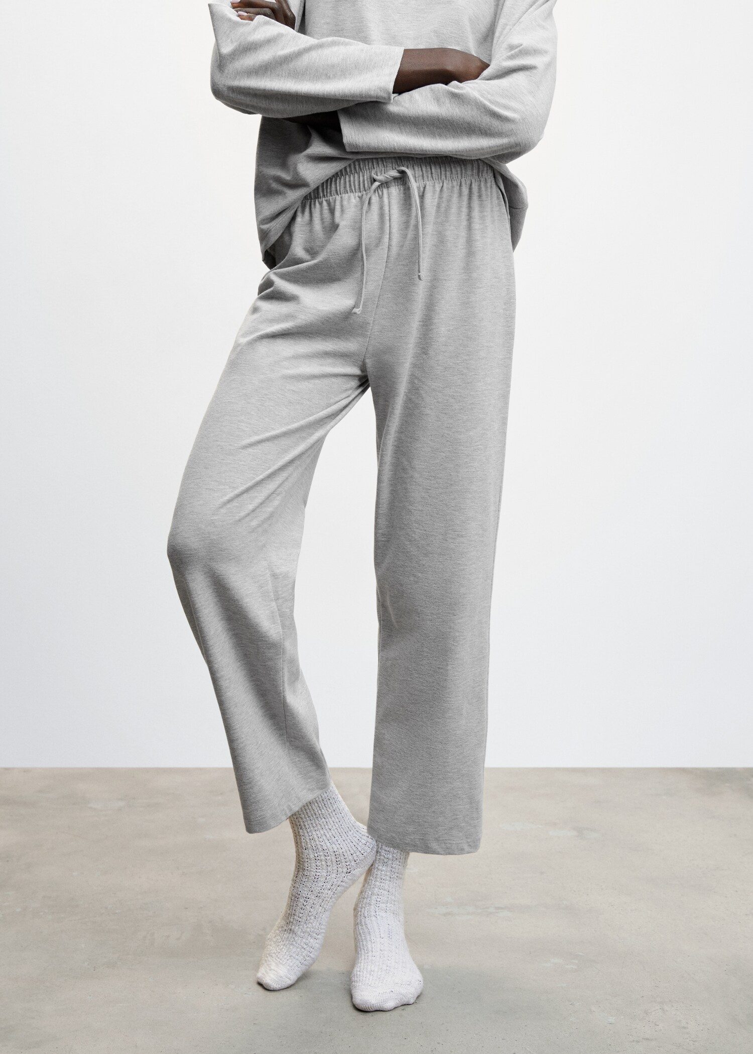 Pantalon maille coton lin - Plan moyen