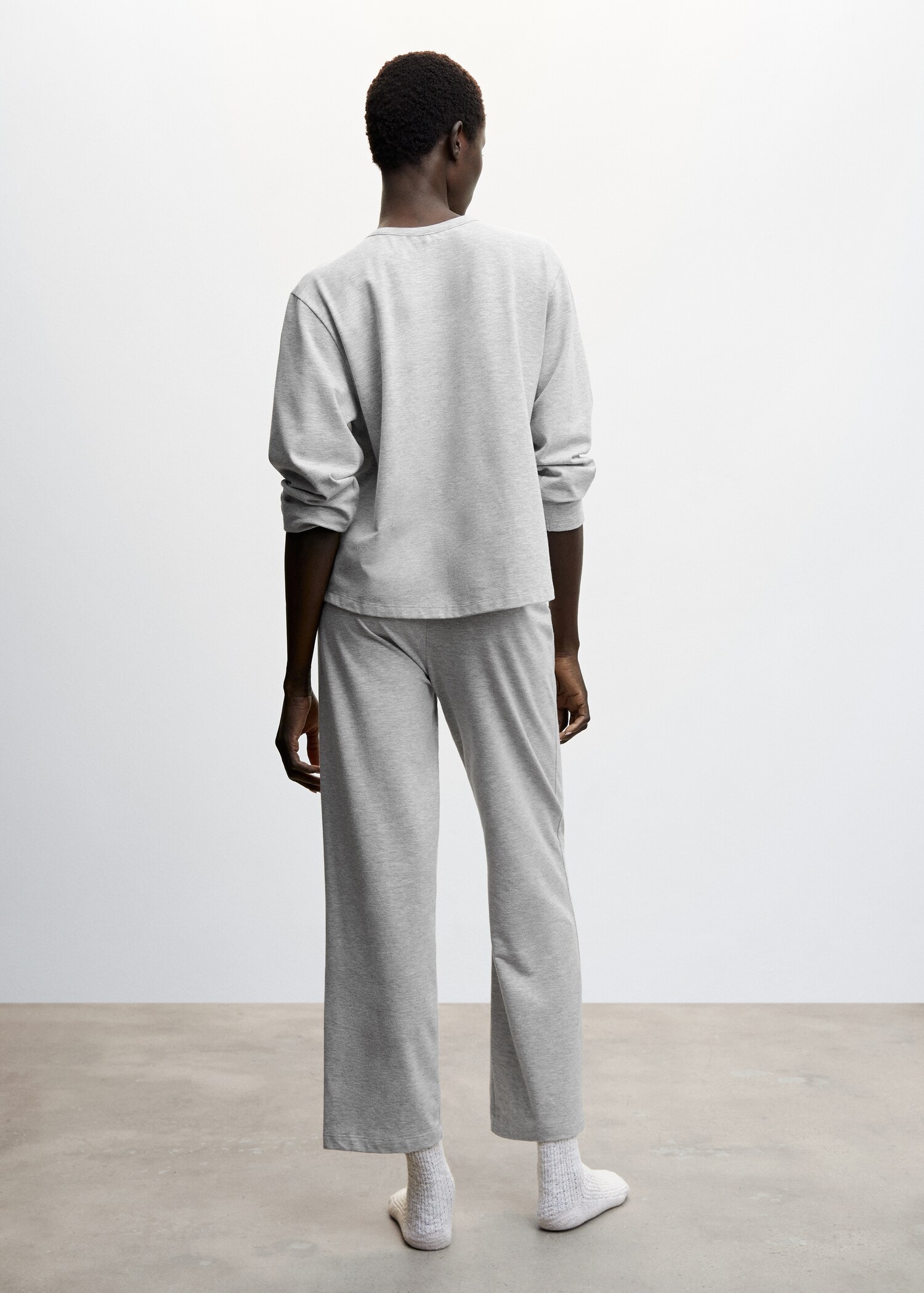 Pantalon maille coton lin - Verso de l’article