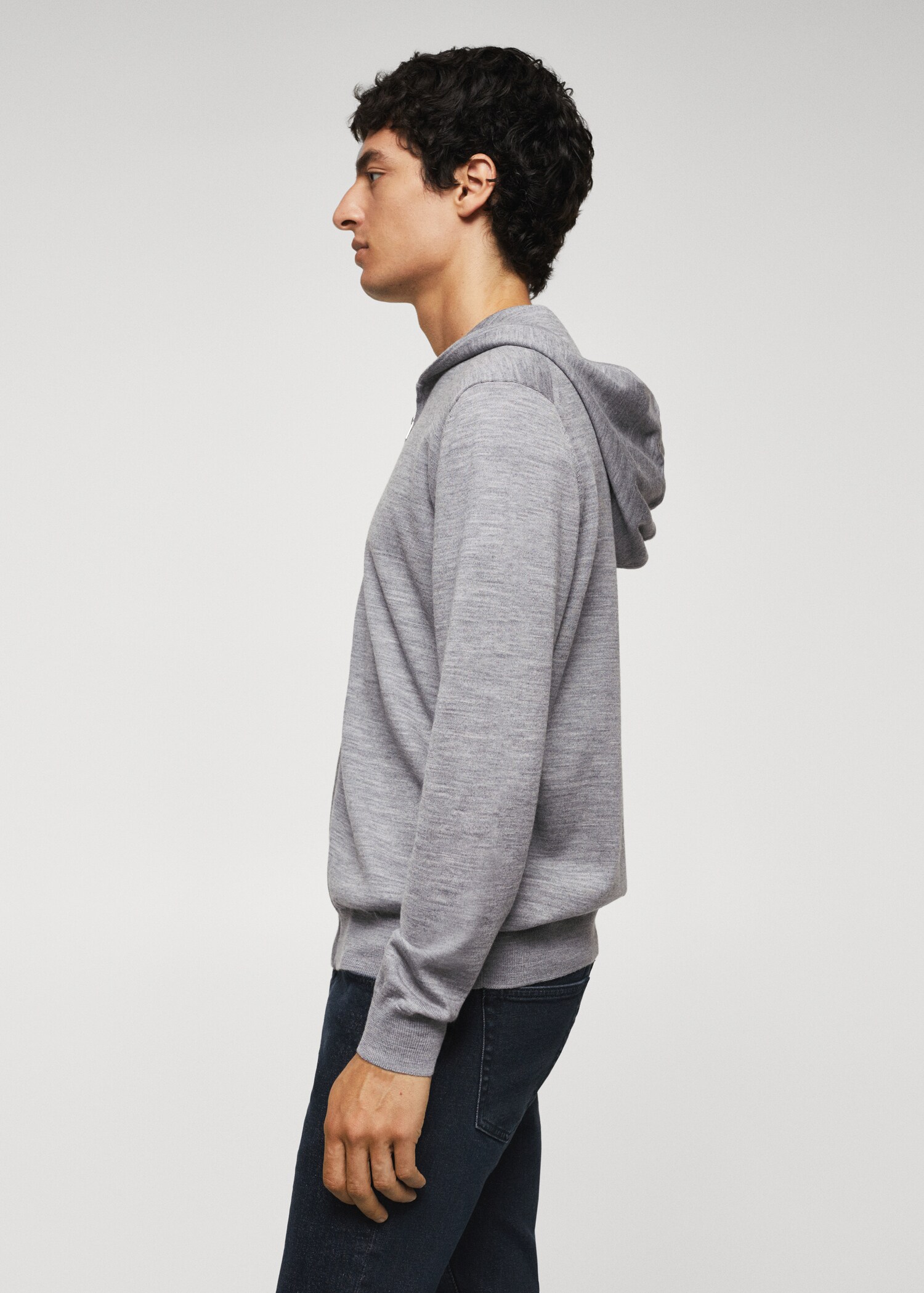 Zip-up wool cardigan - Details of the article 1