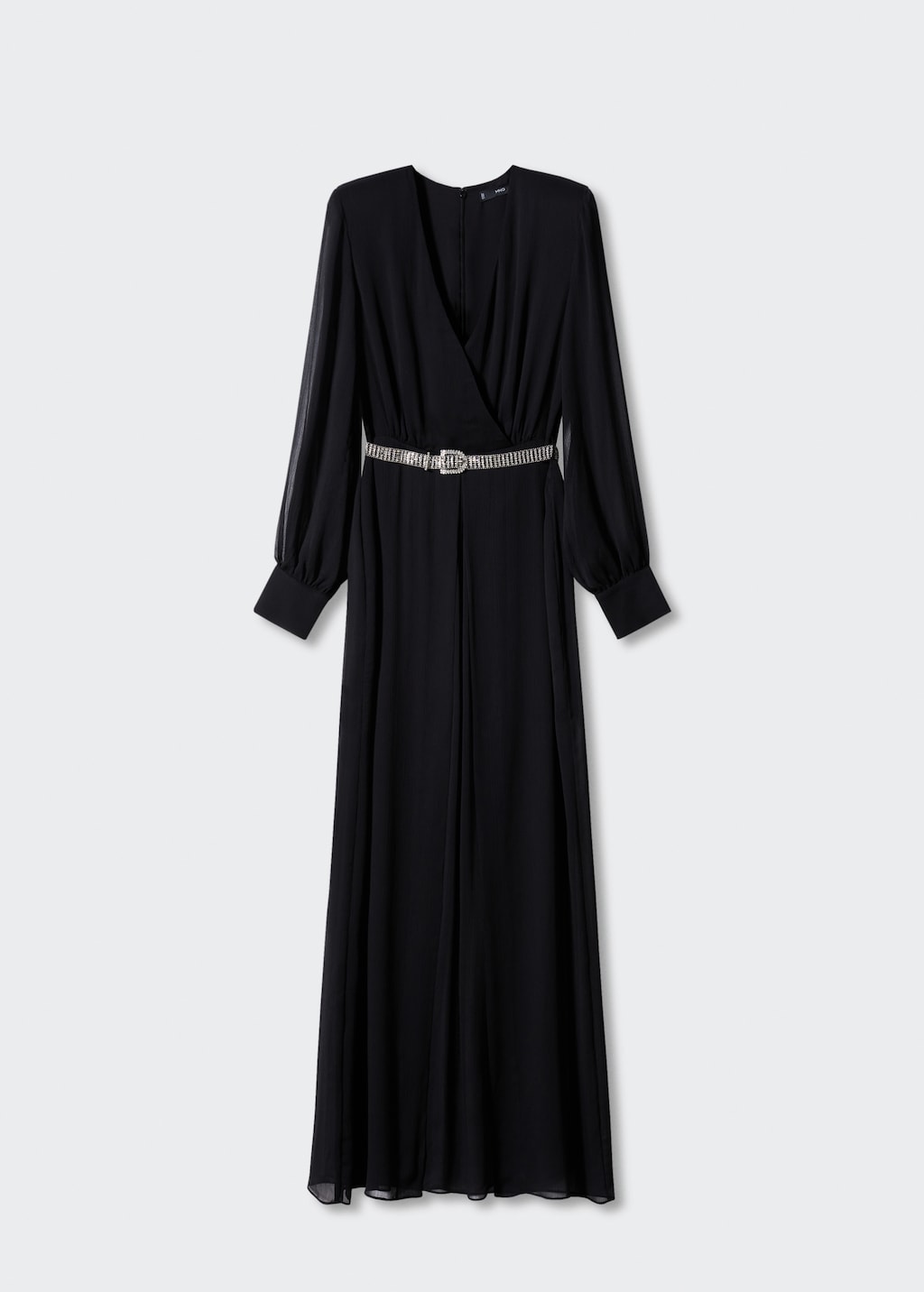 Chiffon dress with slits - Women | MANGO OUTLET USA