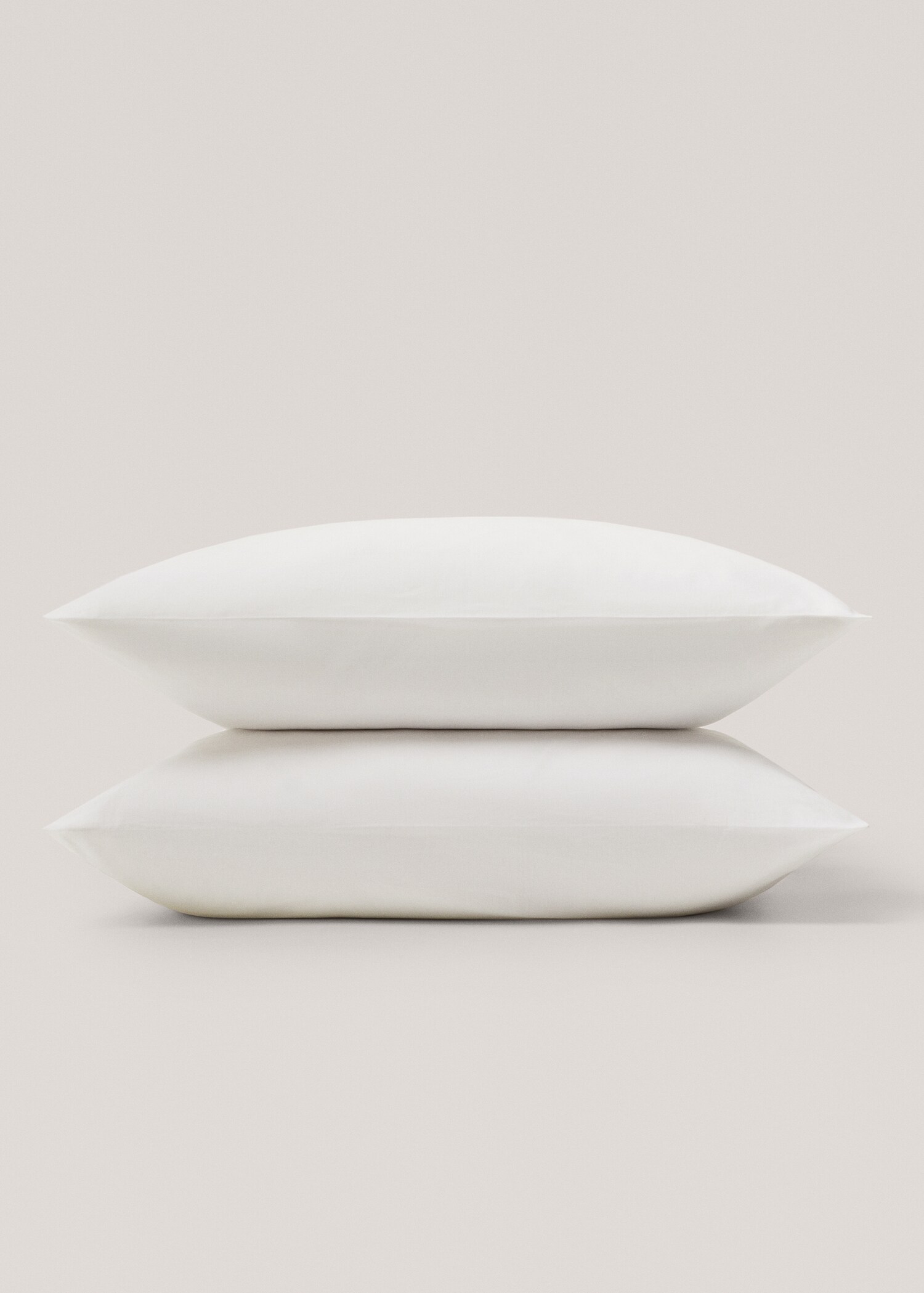 Housses coussin percale de coton (180 fils) 60x60 cm (Lot de 2) - Détail de l'article 1