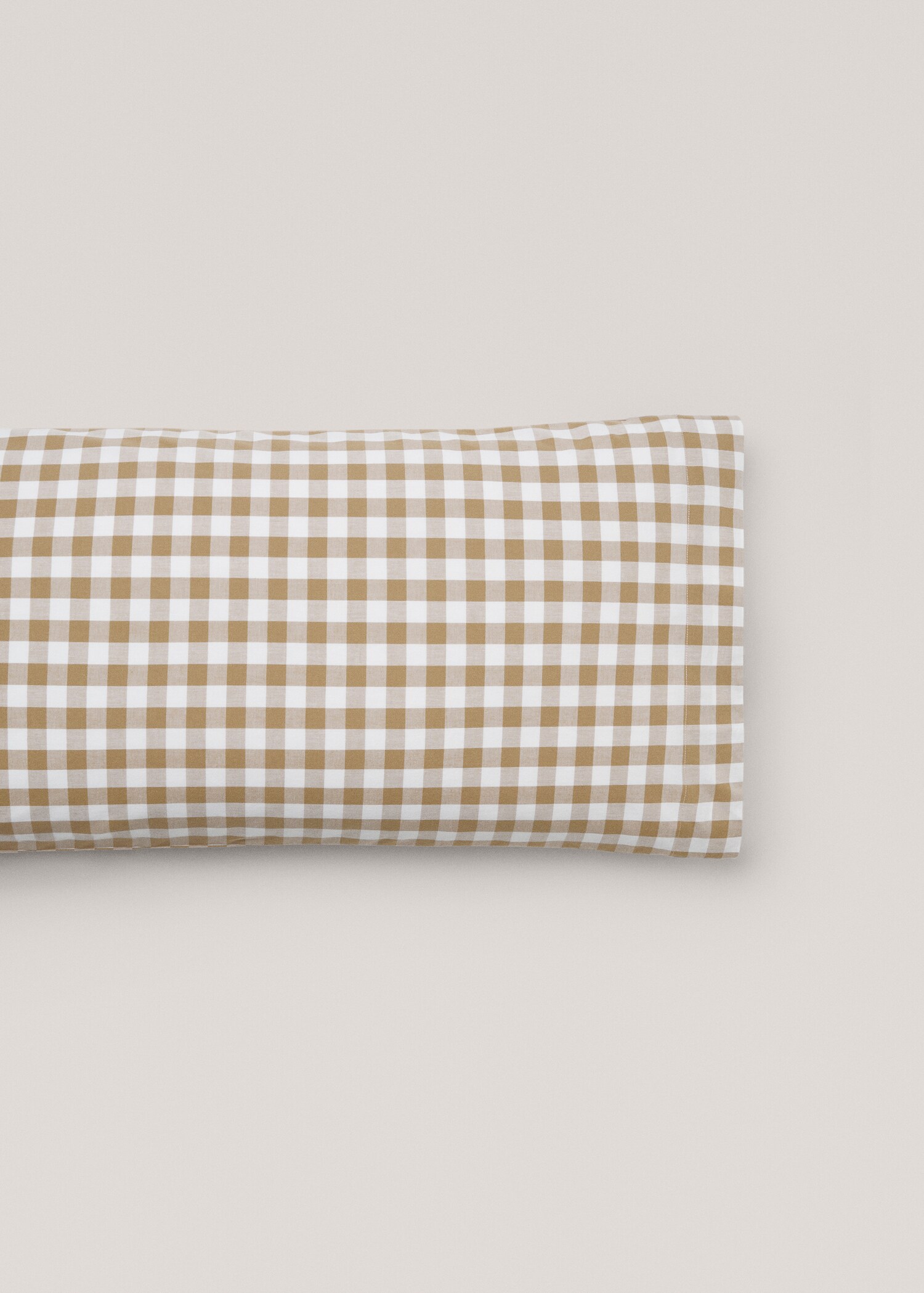 100% cotton gingham check pillow case 45x110cm - Article without model