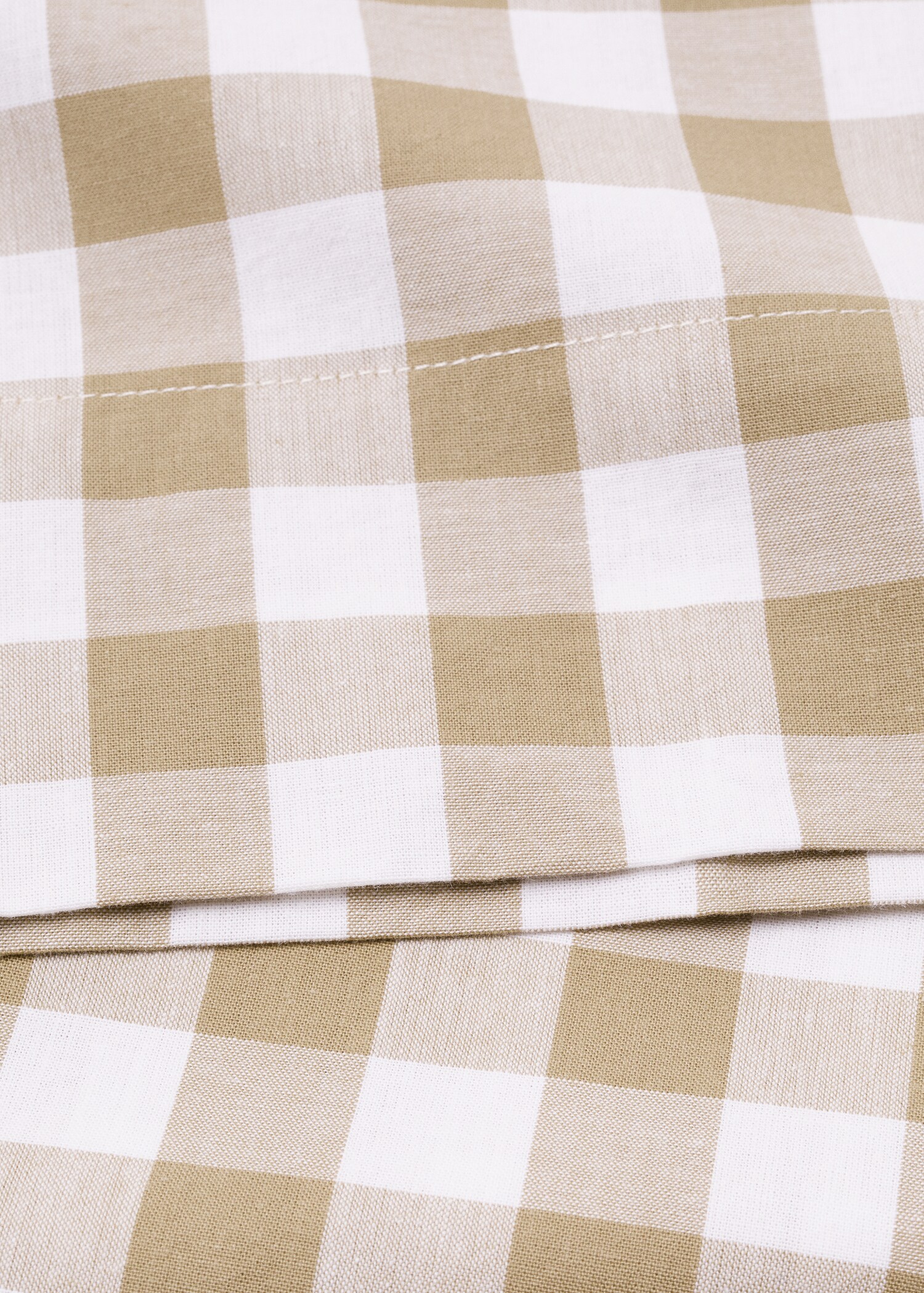 100% cotton gingham check pillow case 45x110cm - Details of the article 2