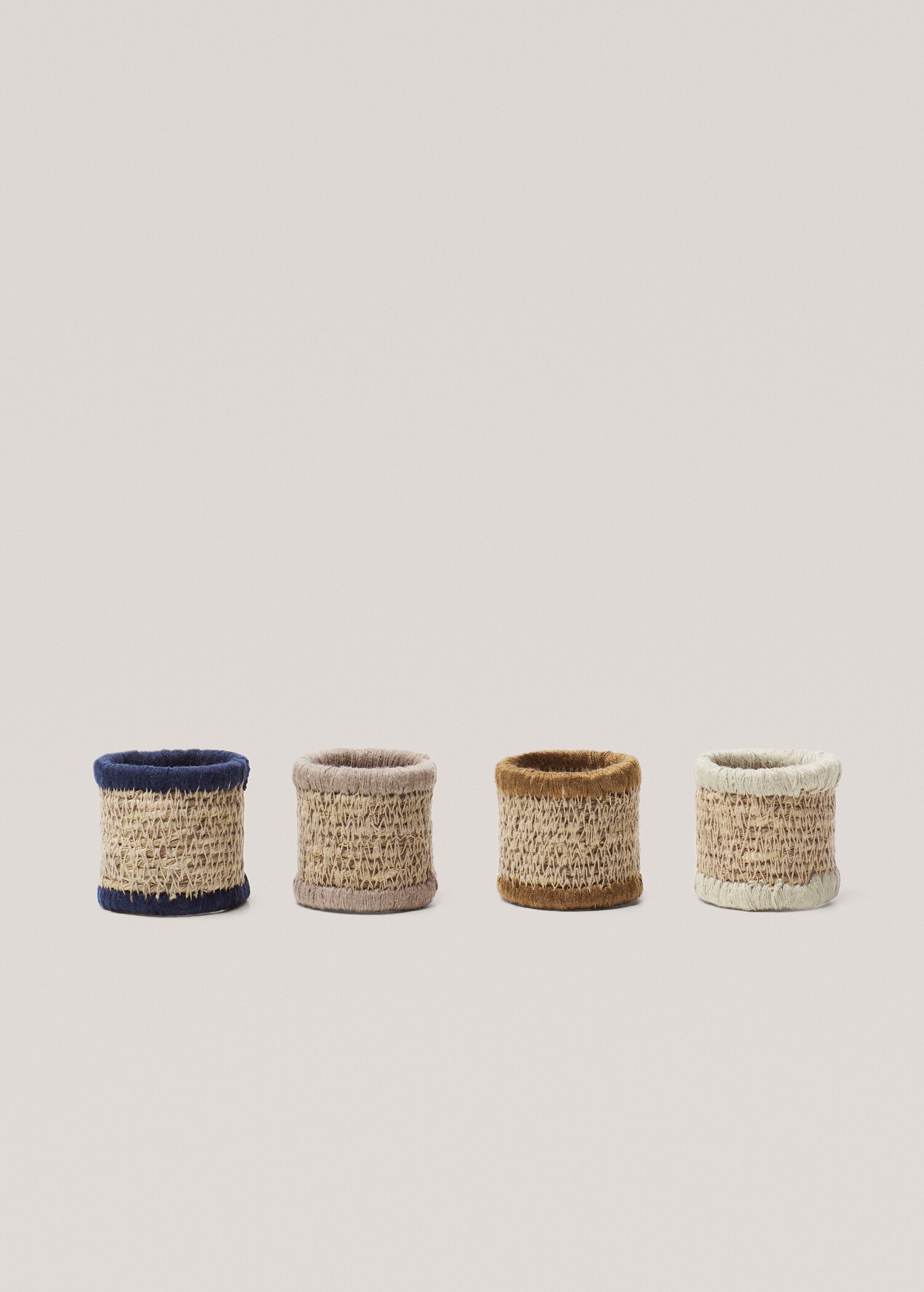 Servilleteros fibras naturales (Pack de 4) - Artículo sin modelo