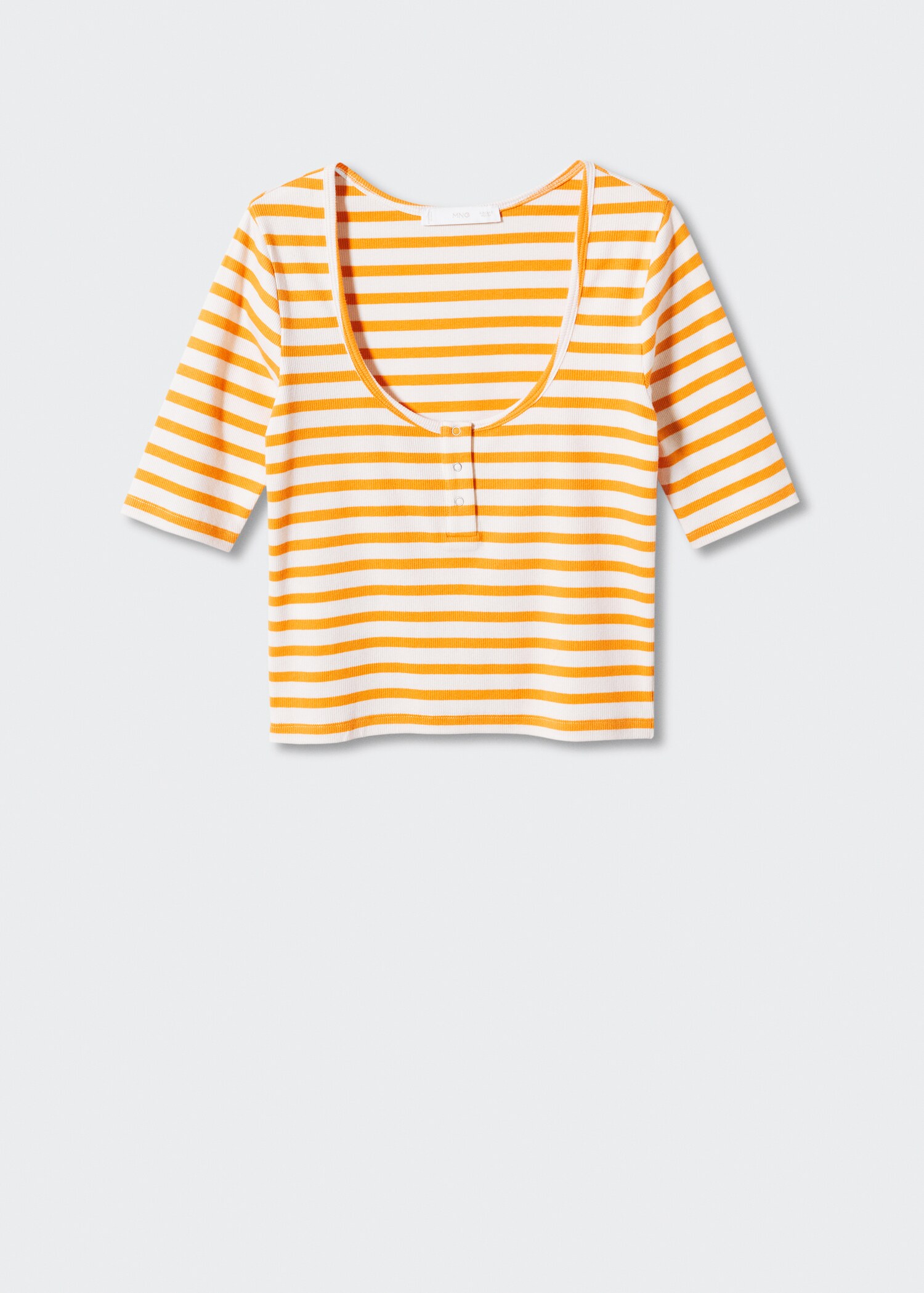 Striped rib T-shirt - Article without model