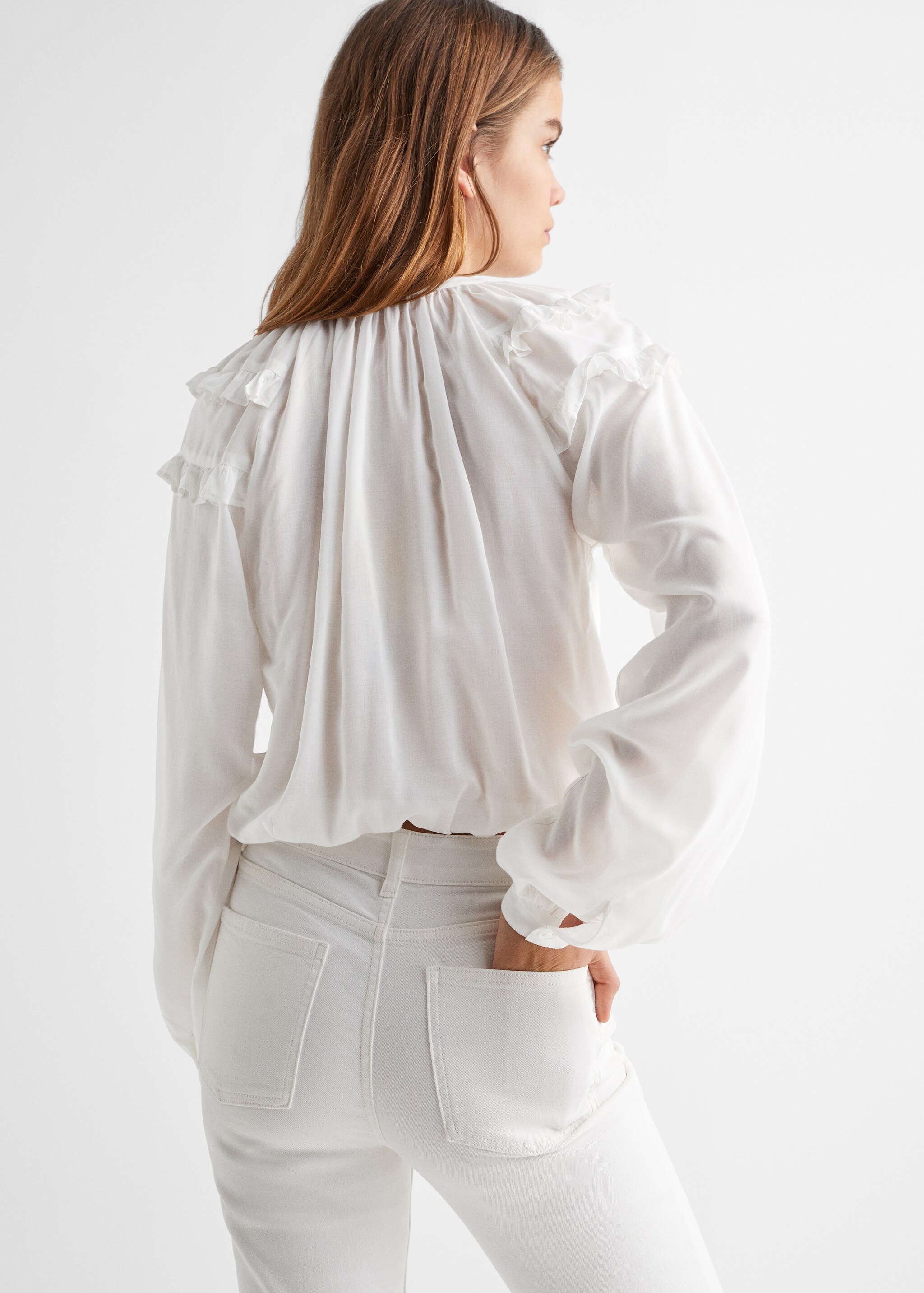 Modal-Bluse mit Volants - Rückseite des Artikels