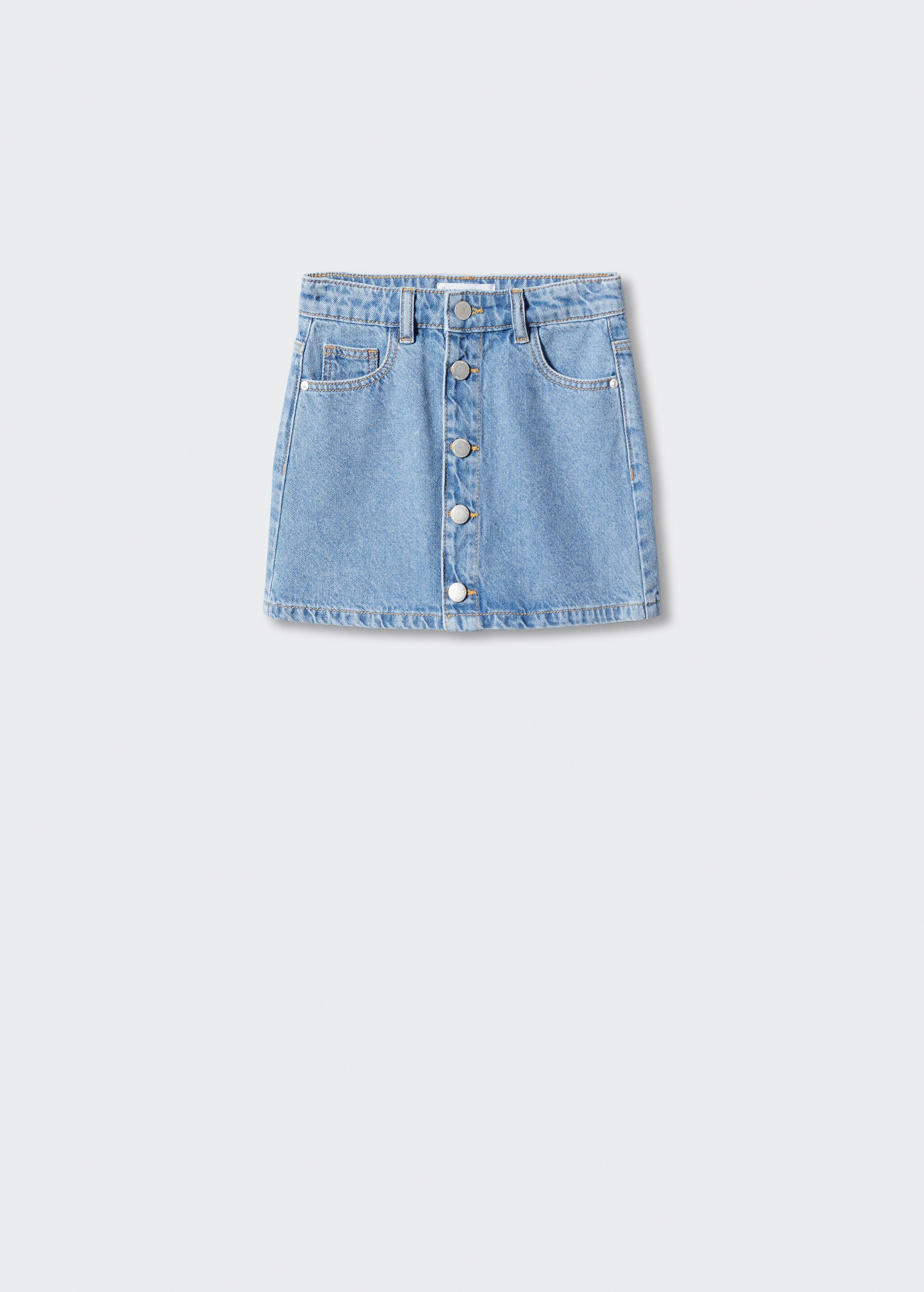 Buttoned denim skirt - Article without model