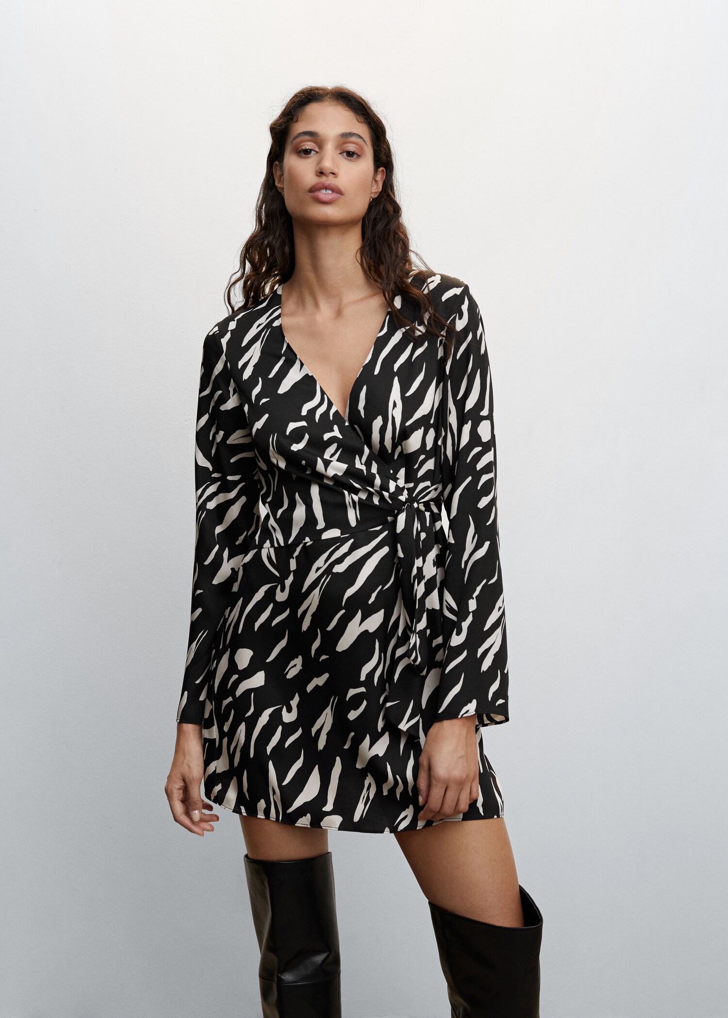 Knot print dress - Medium plane