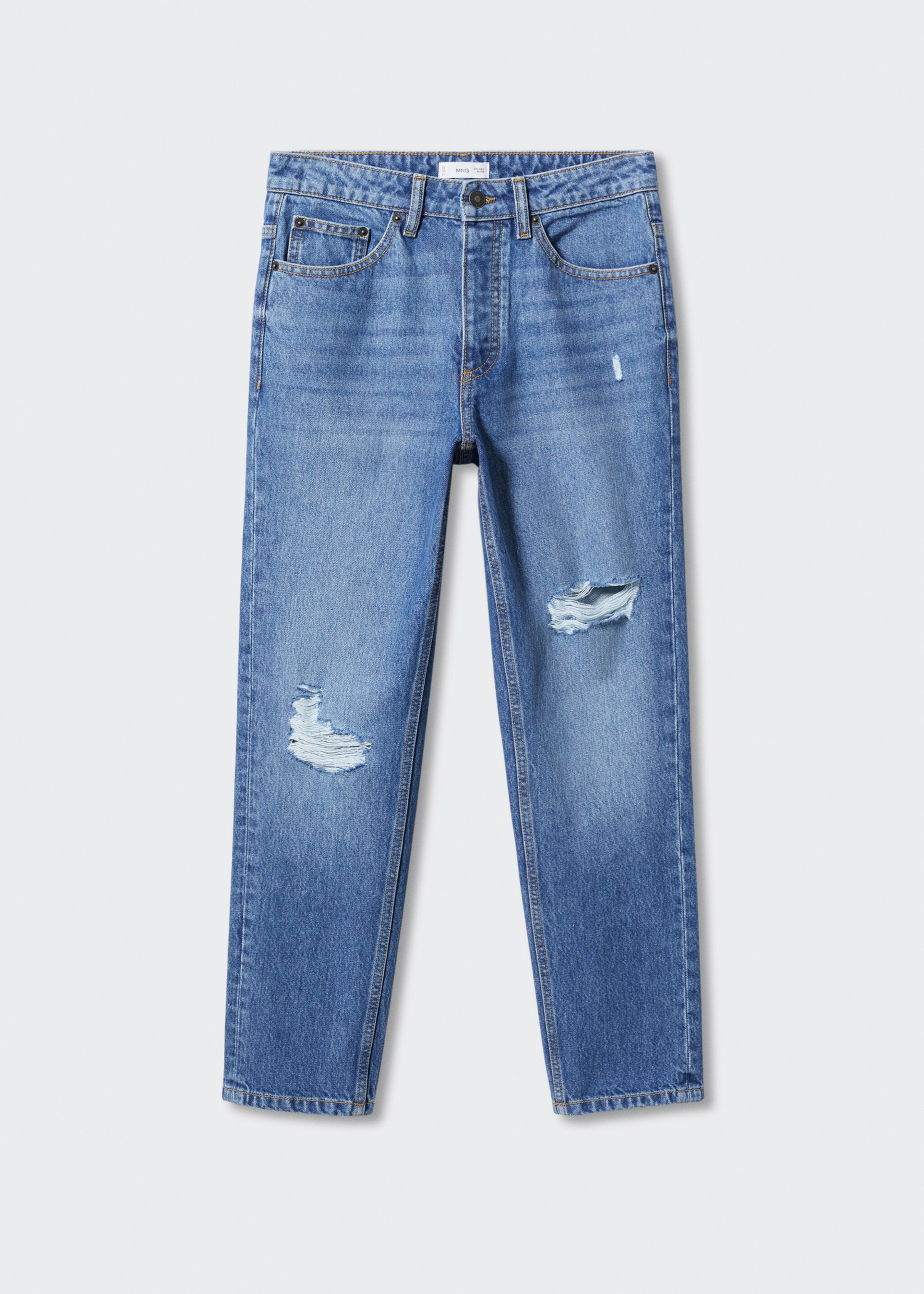 Jeans regular-fit strappi decorativi - Articolo senza modello