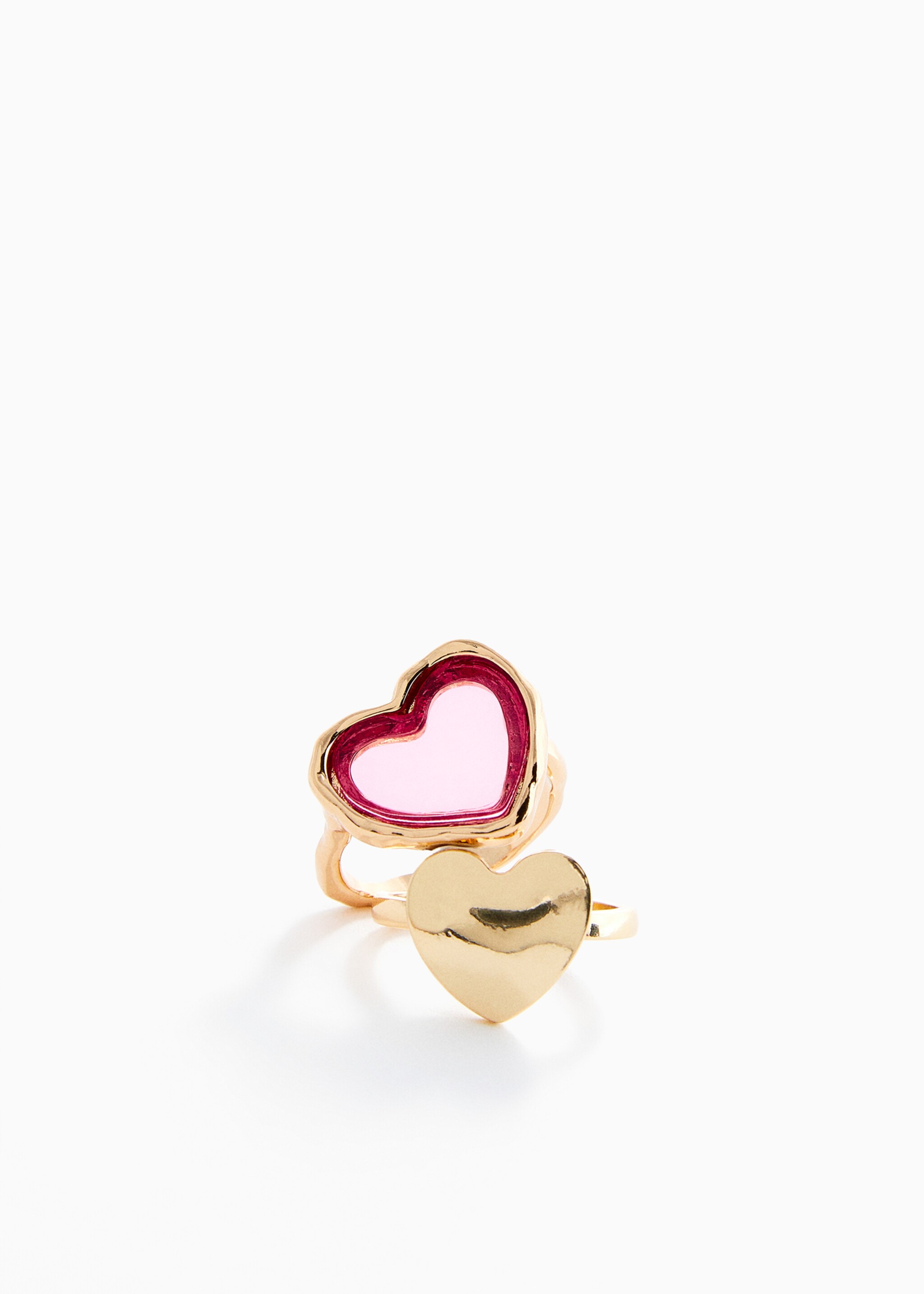 Pack of Heart rings  - Medium plane, Gold. Ref: 47063261-00.
