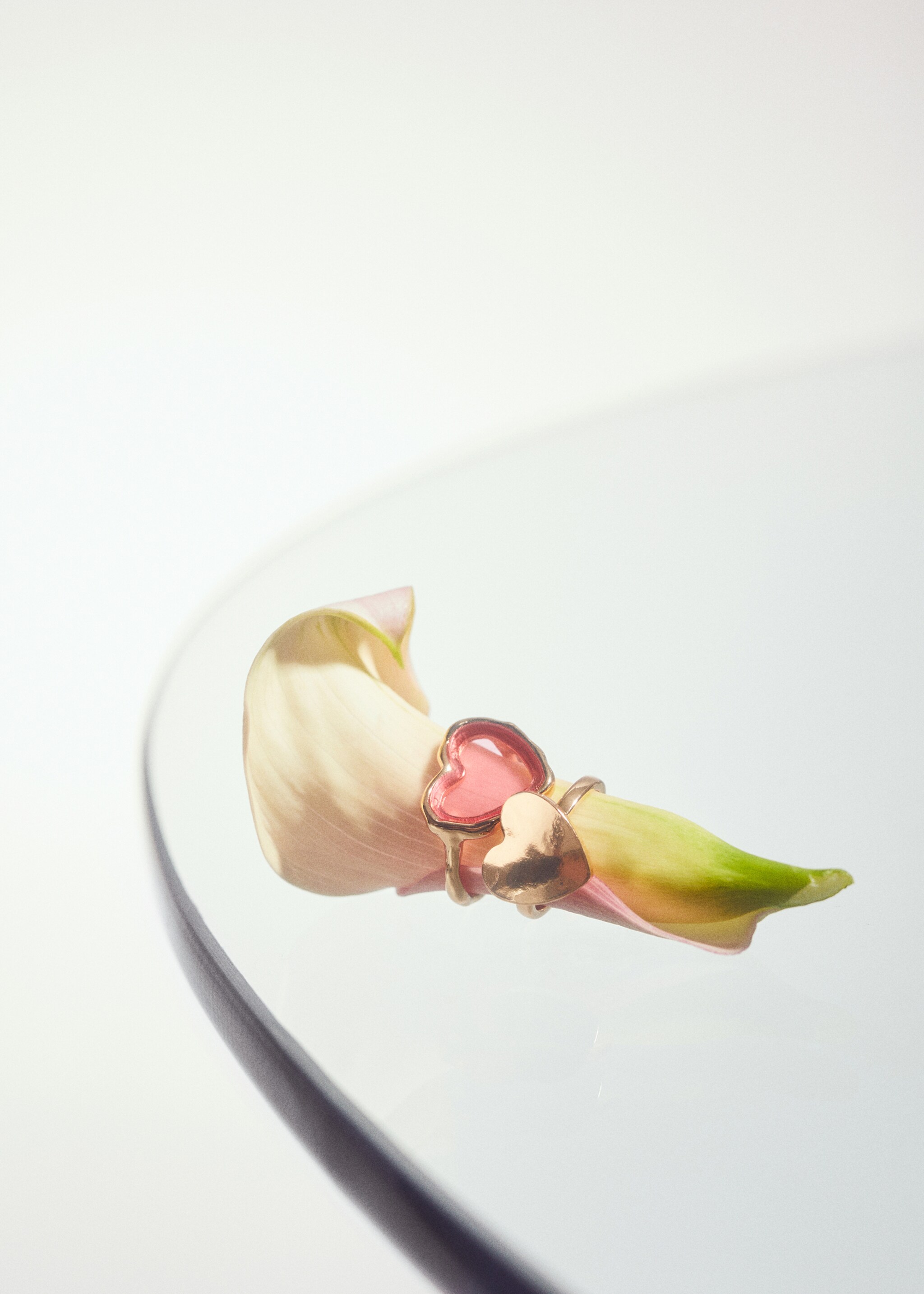 Pack of Heart rings  - Details of the article 7, Gold. Ref: 47063261-00.