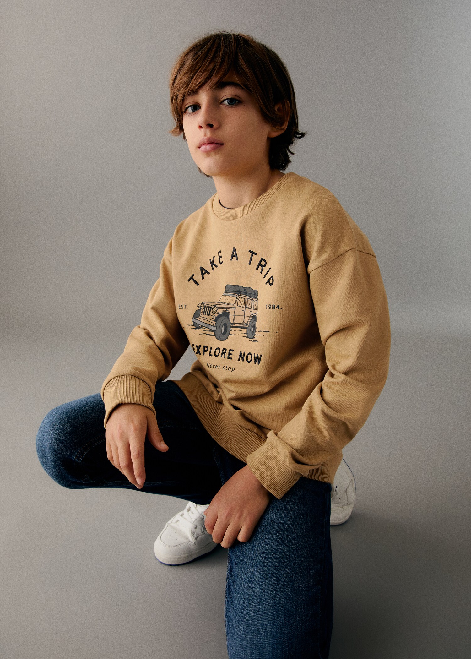Printed cotton sweatshirt - Details of the article 2