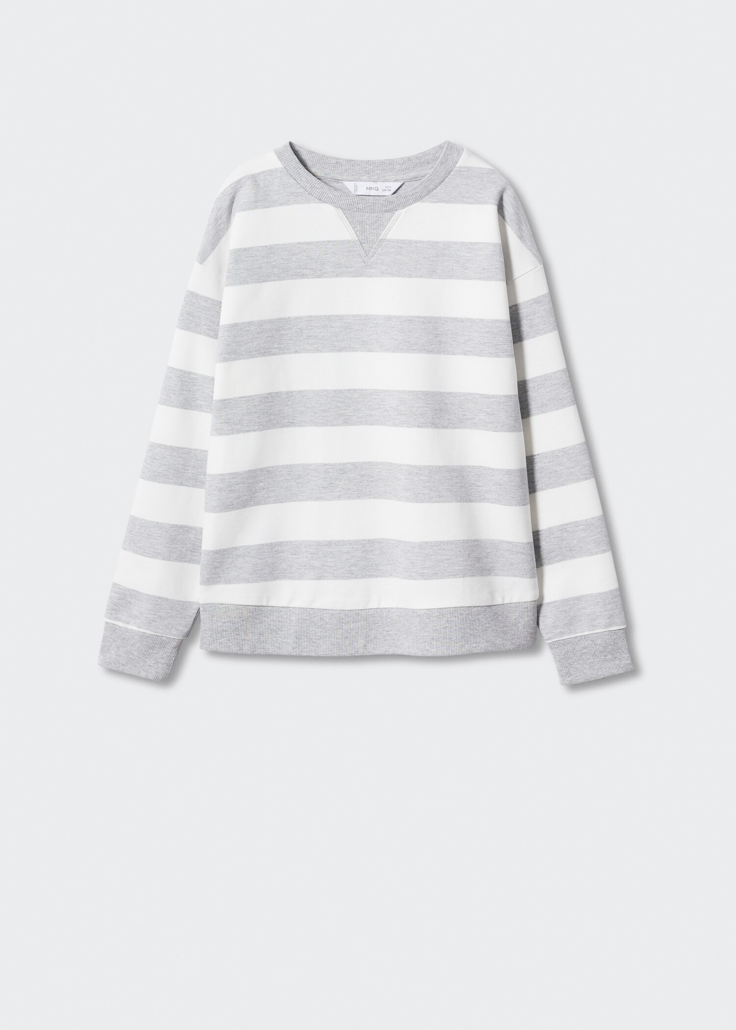 Striped cotton-blend sweatshirt - Article without model