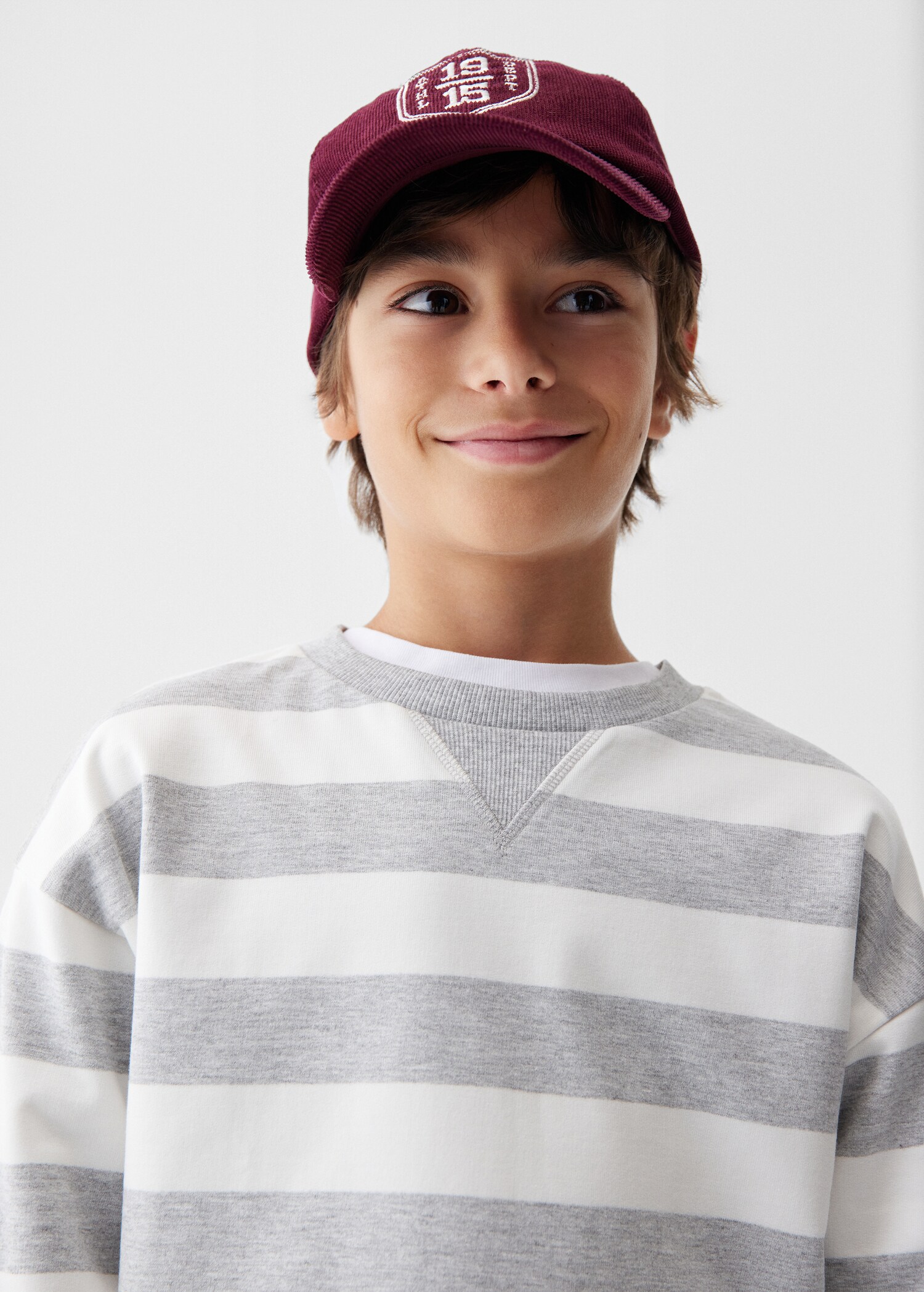 Striped cotton-blend sweatshirt - Details of the article 1
