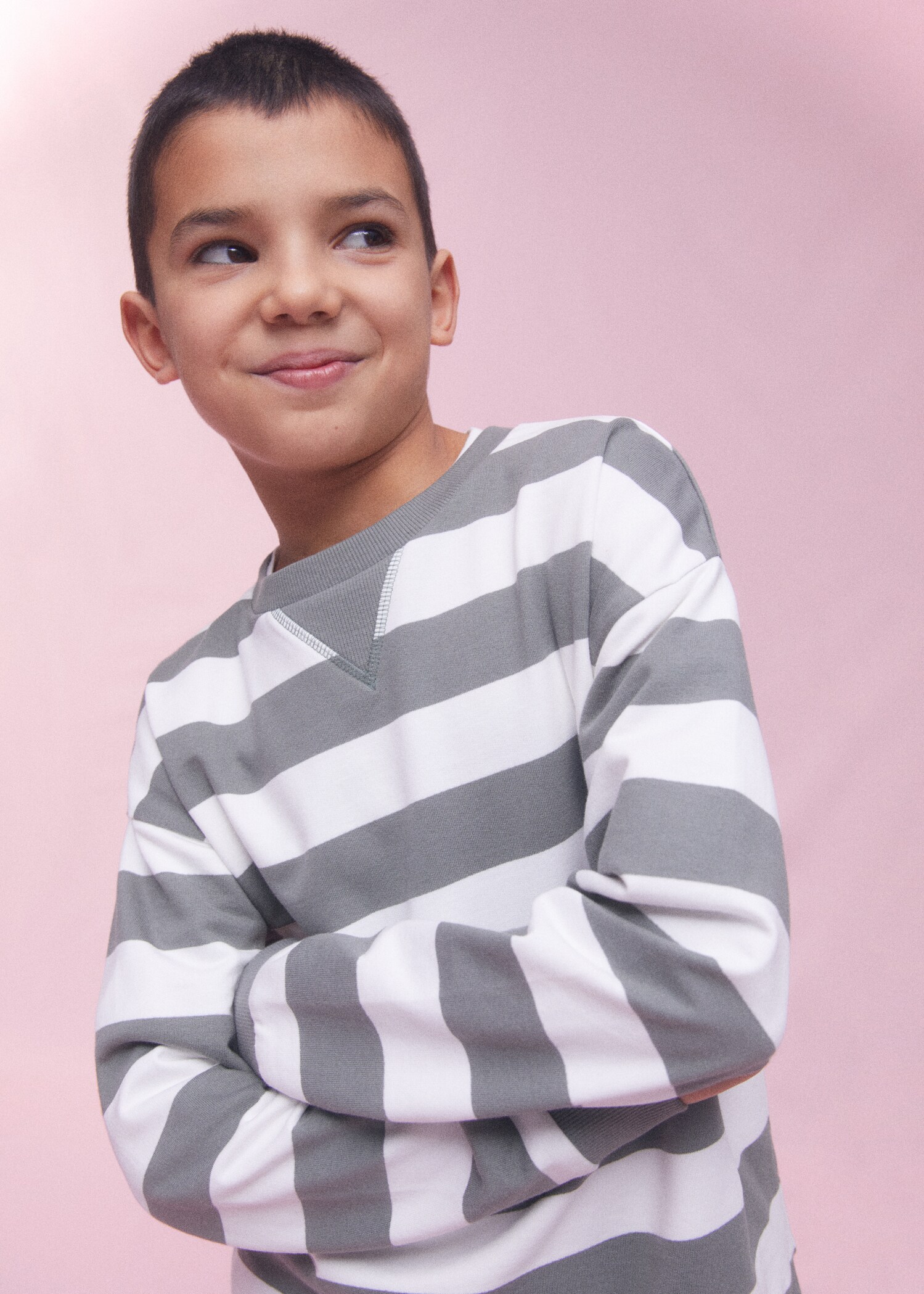 Striped cotton-blend sweatshirt - Details of the article 5