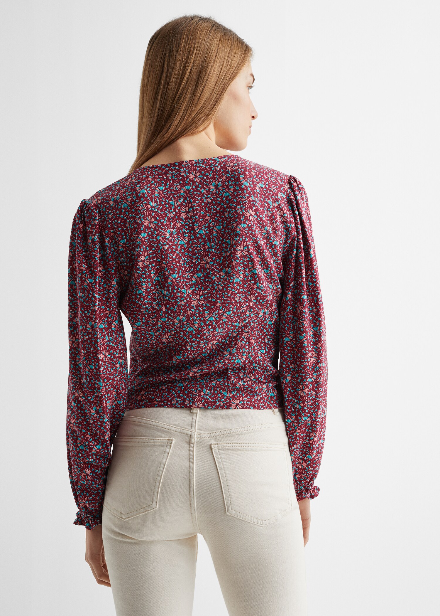 Ruched printed blouse - Reverse of the article