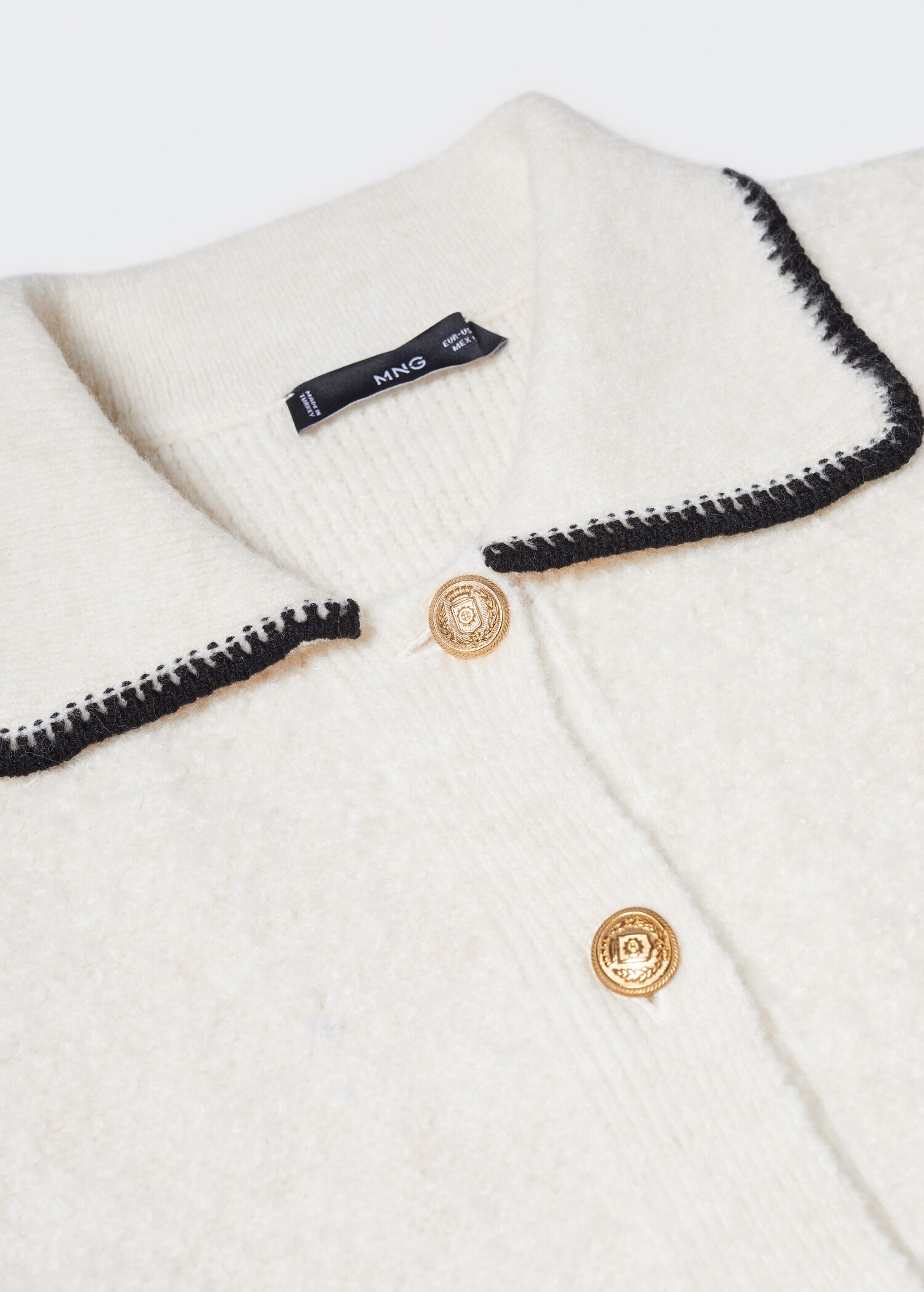 Contrast trims cardigan - Details of the article 8