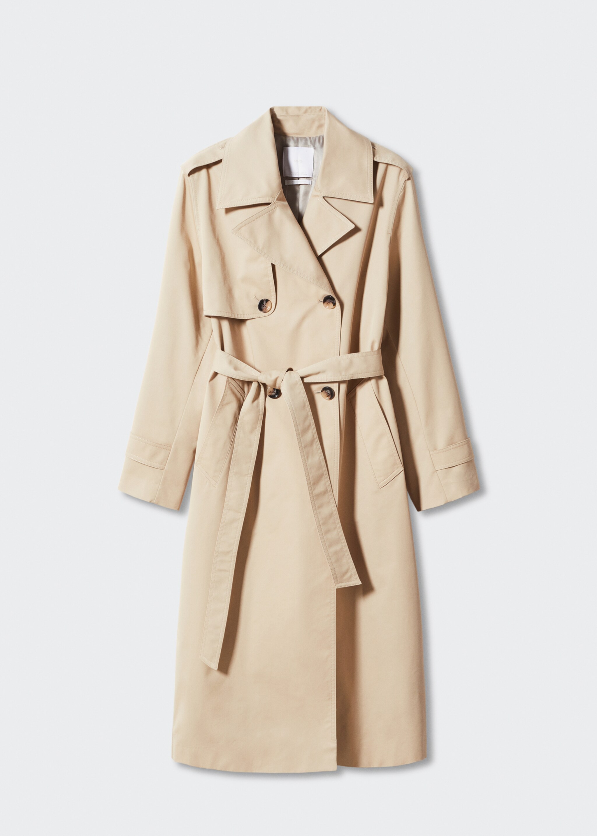 Double-breasted trench coat - Article without model, Beige. Ref: 47064017-00.