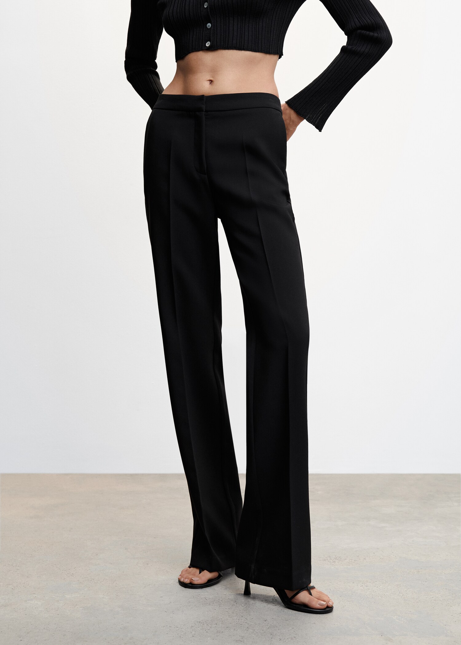 Straight suit pants - Medium plane