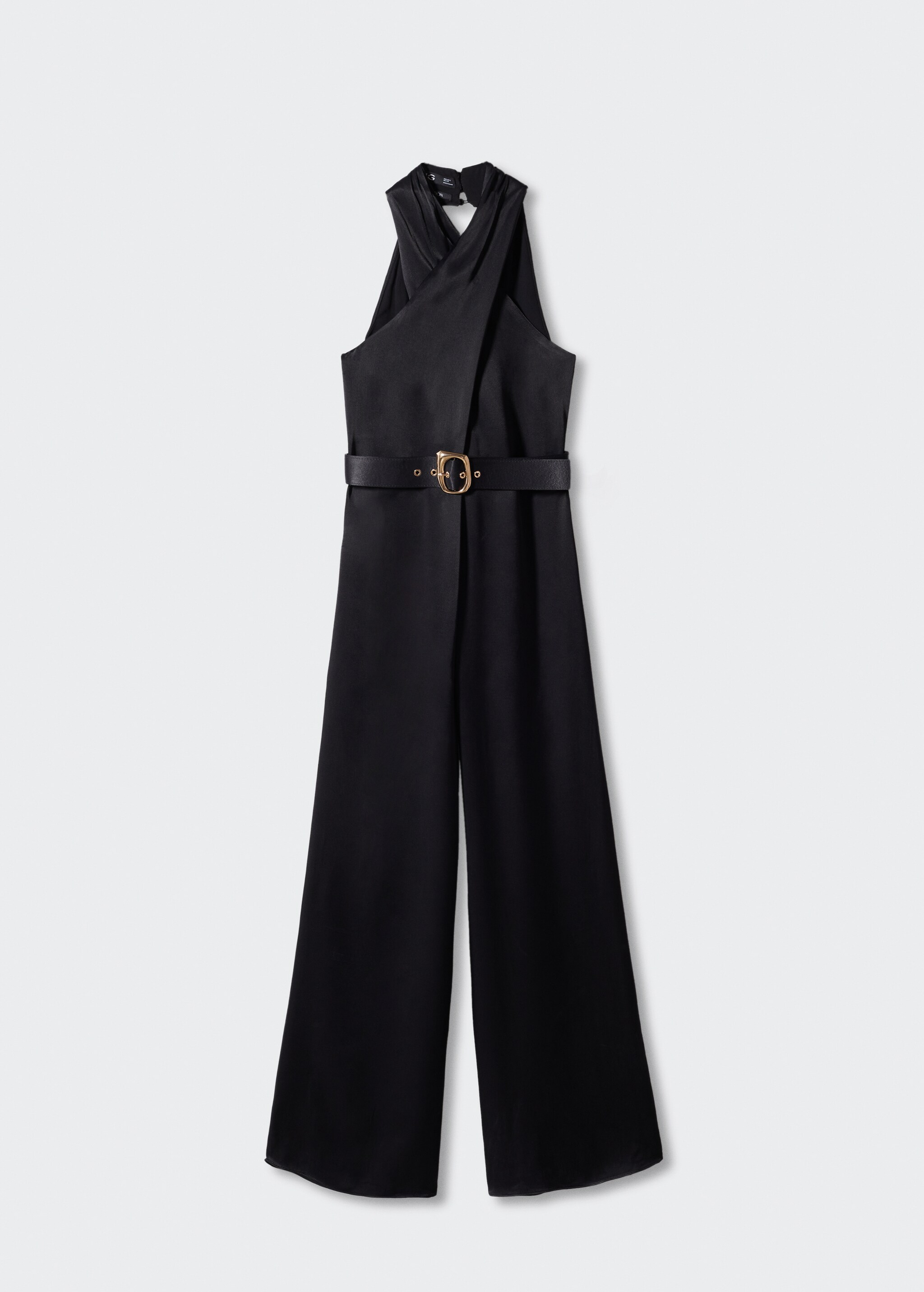 Satin jumpsuit with belt - Article without model
